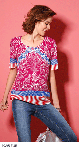 Blusen-Shirt mit 1/2 Arm und leicht tailliert (91259577)