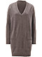 cashmere - Superweicher Langer "Oversize"-V-Pullover