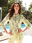 Peter Hahn - 3/4-Arm-Bluse mit filigranen Paisley-Ornamenten