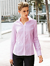 Eterna - Bügelfreie Streifen-Bluse mit 1/1-Arm