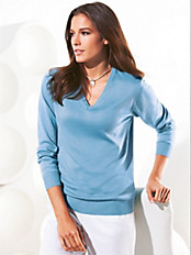 Peter Hahn - Figurschmeichelnder V-Pullover