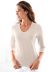 Peter Hahn - Hochwertiges 3/4-Arm V-Shirt