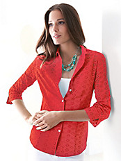 Peter Hahn - Leicht taillierte Sommer-Bluse mit 3/4-Arm