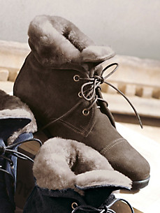 Peter Hahn - Hochwertige Damen-Stiefelette aus Veloursleder