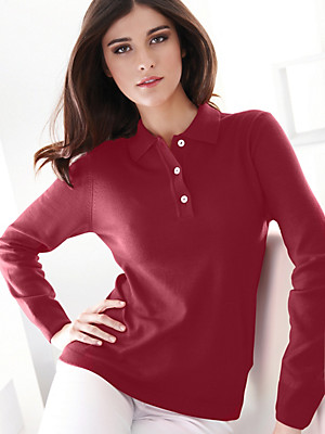 Peter Hahn - Formtreuer Polo-Pullover aus 100% Schurwolle