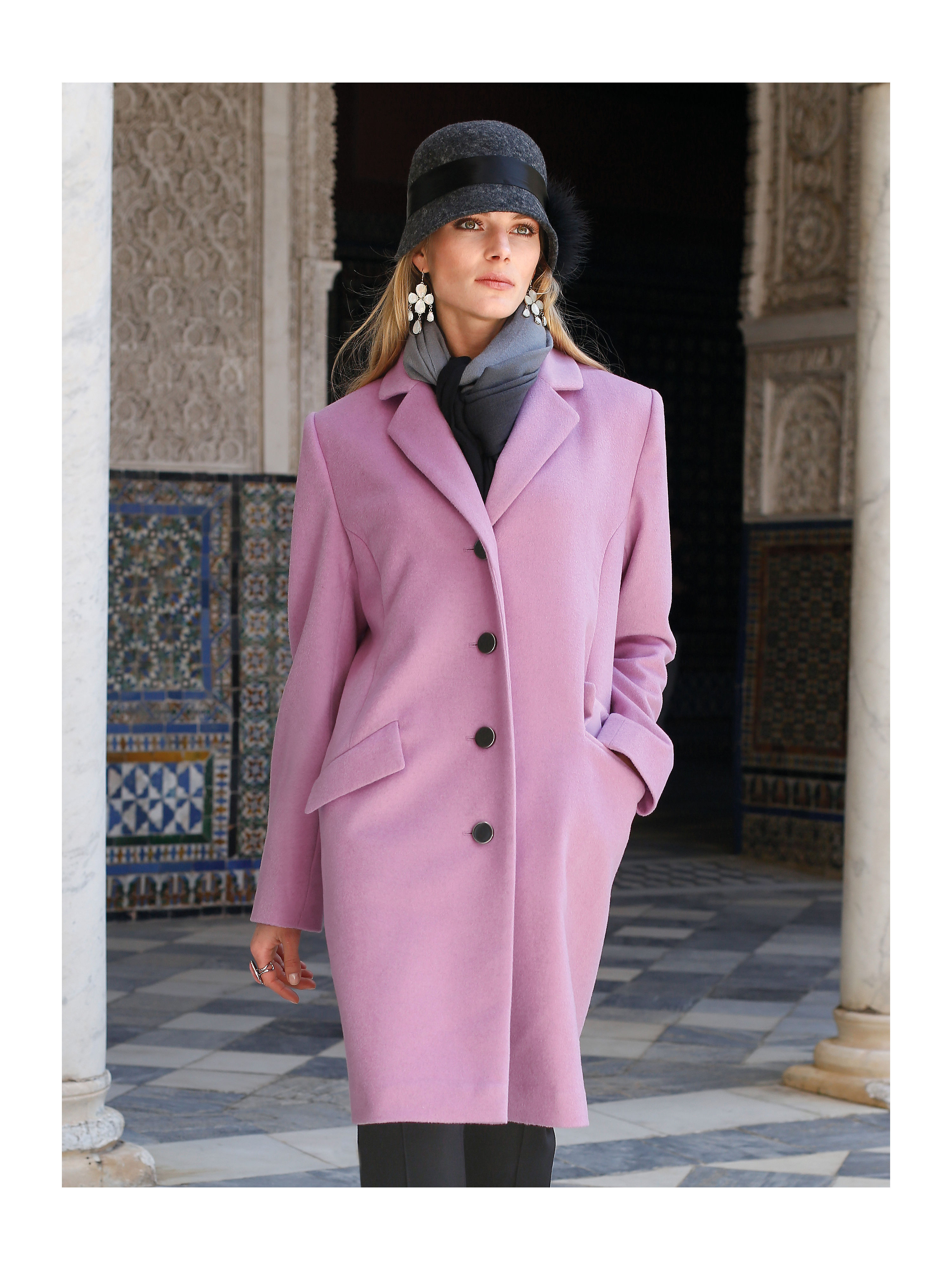 Image of Coat in a comfortable cut Uta Raasch pale pink