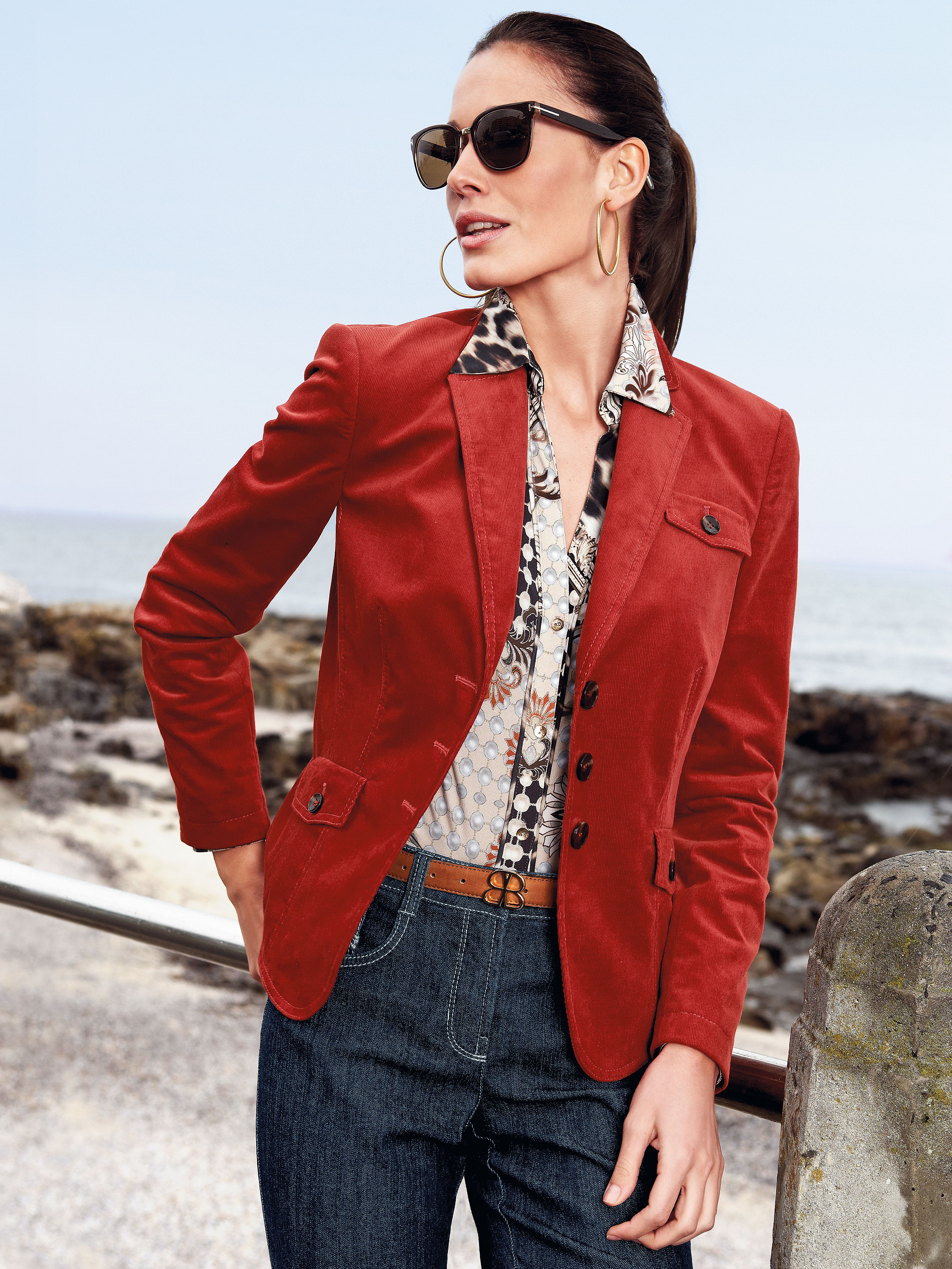 Image of Corduroy blazer Basler brown
