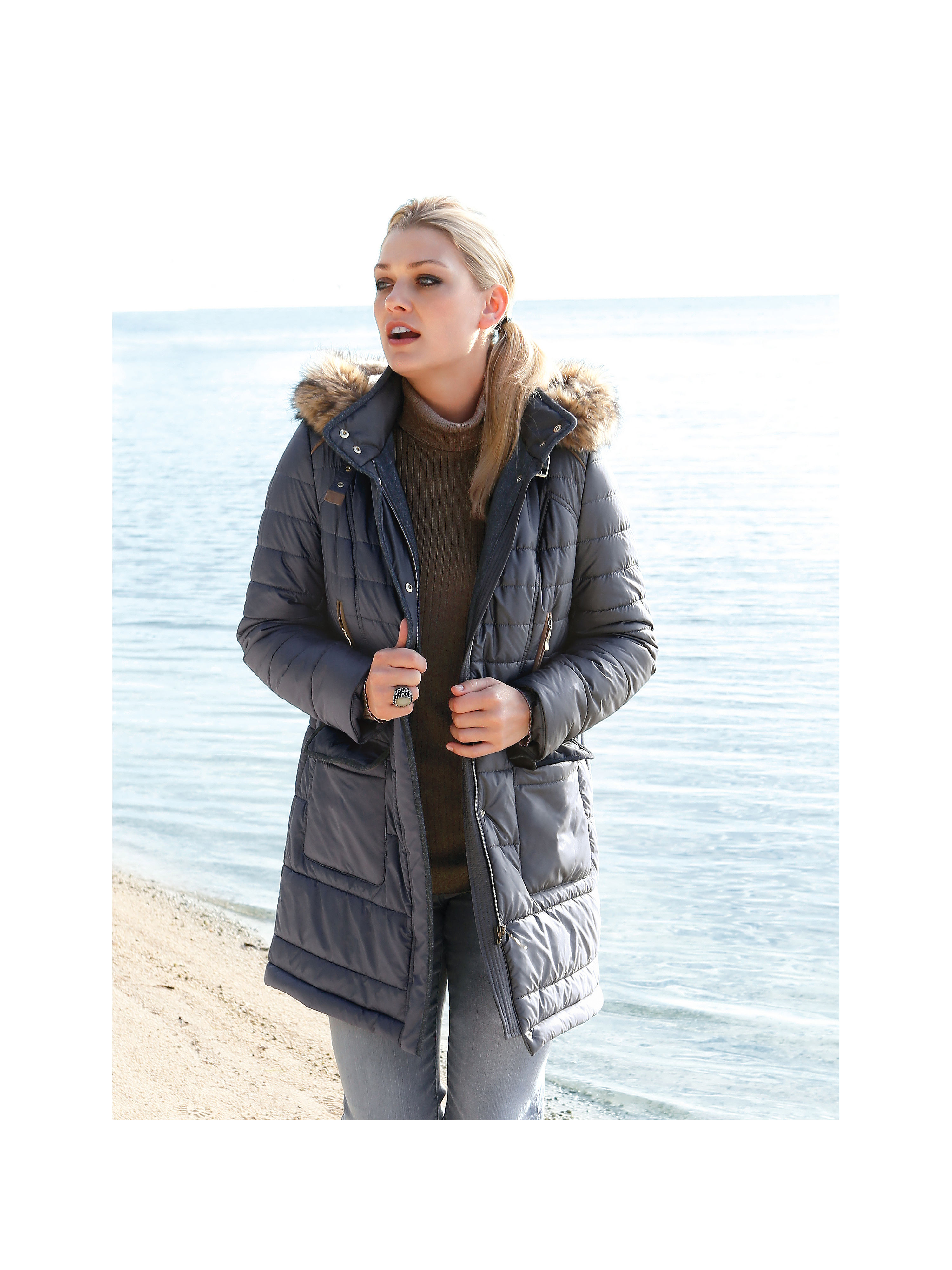 Image of Quilted jacket Steinbock grey