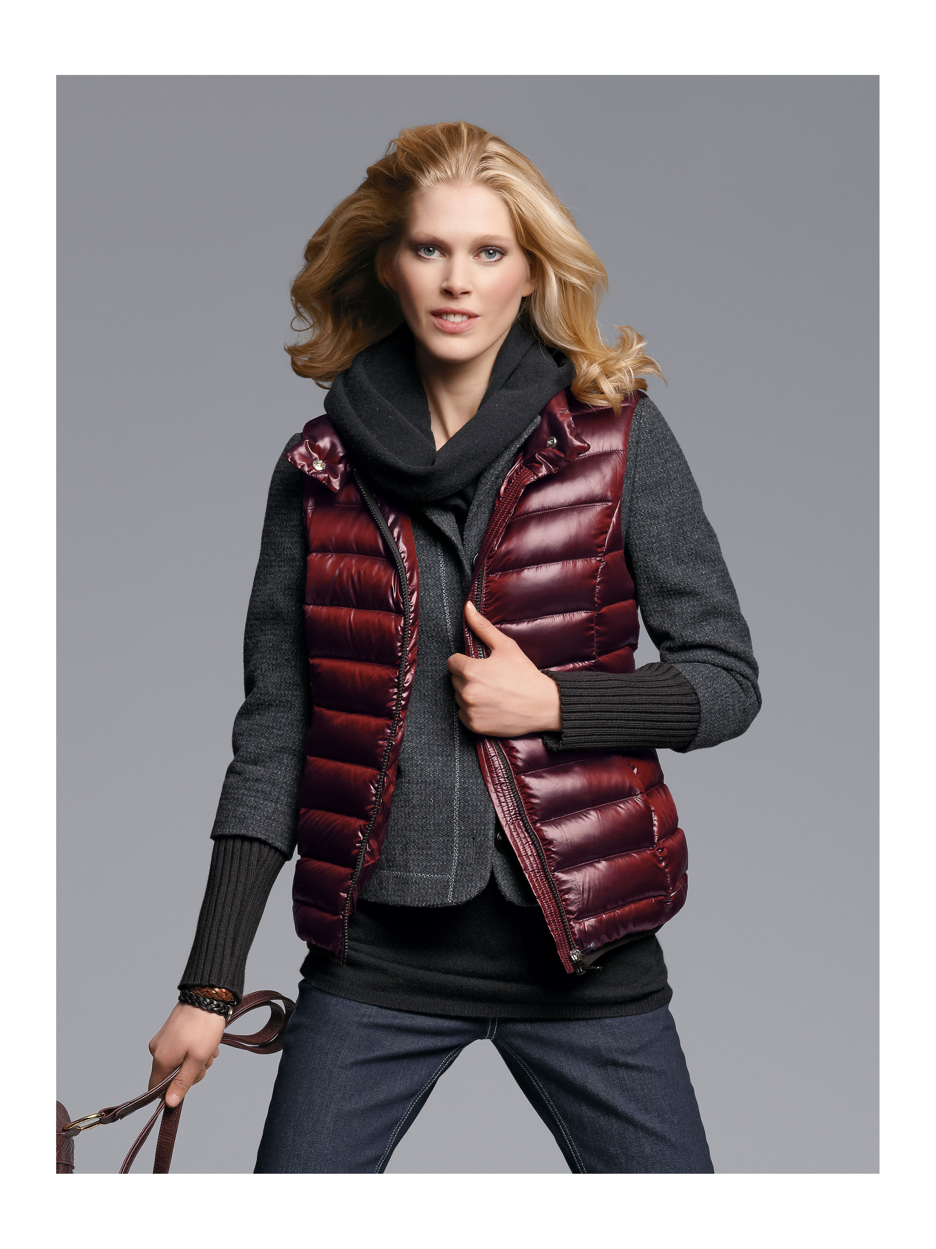 Image of Felted wool jacket Looxent grey