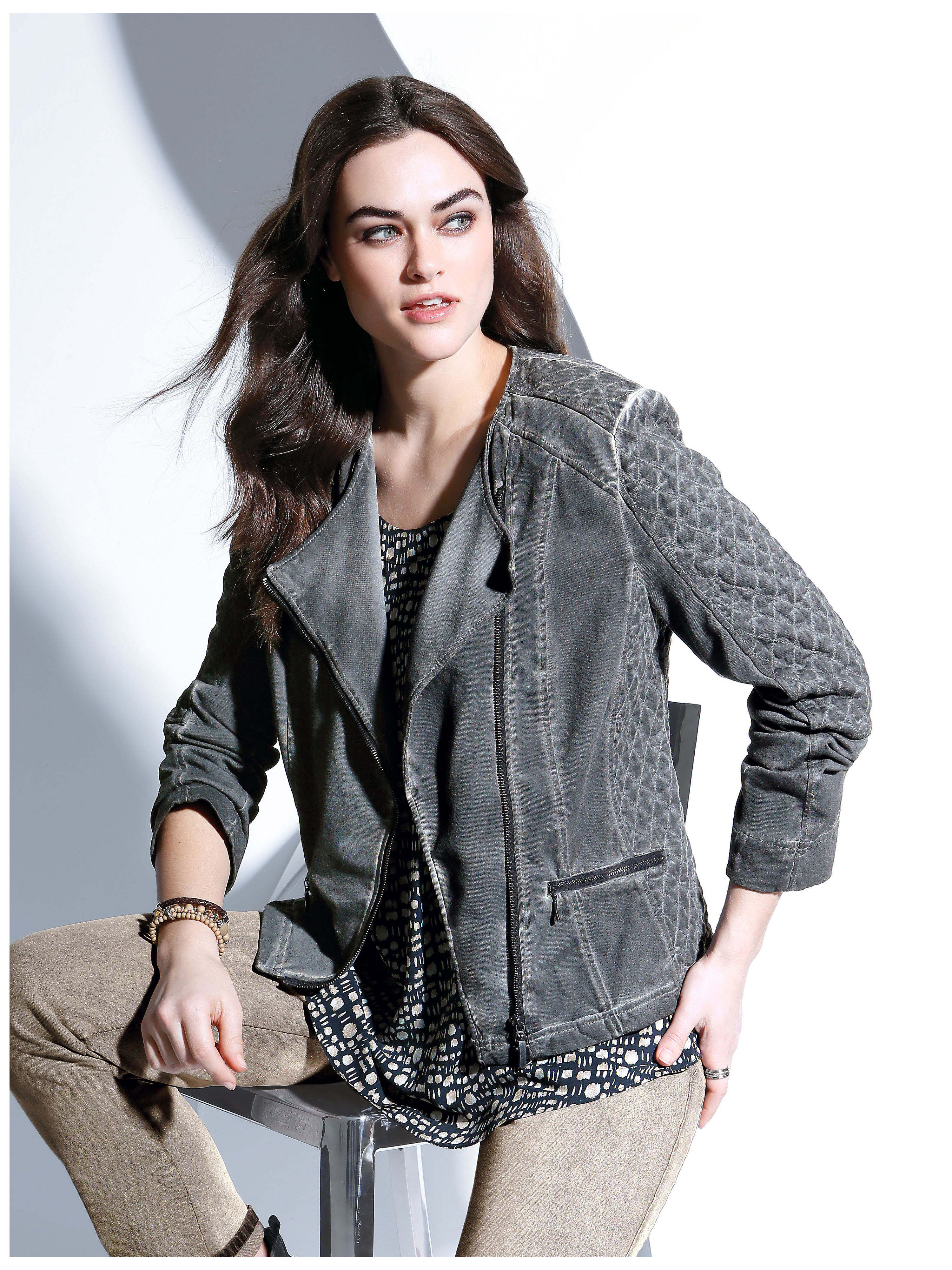 Image of Jersey jacke Samoon grey