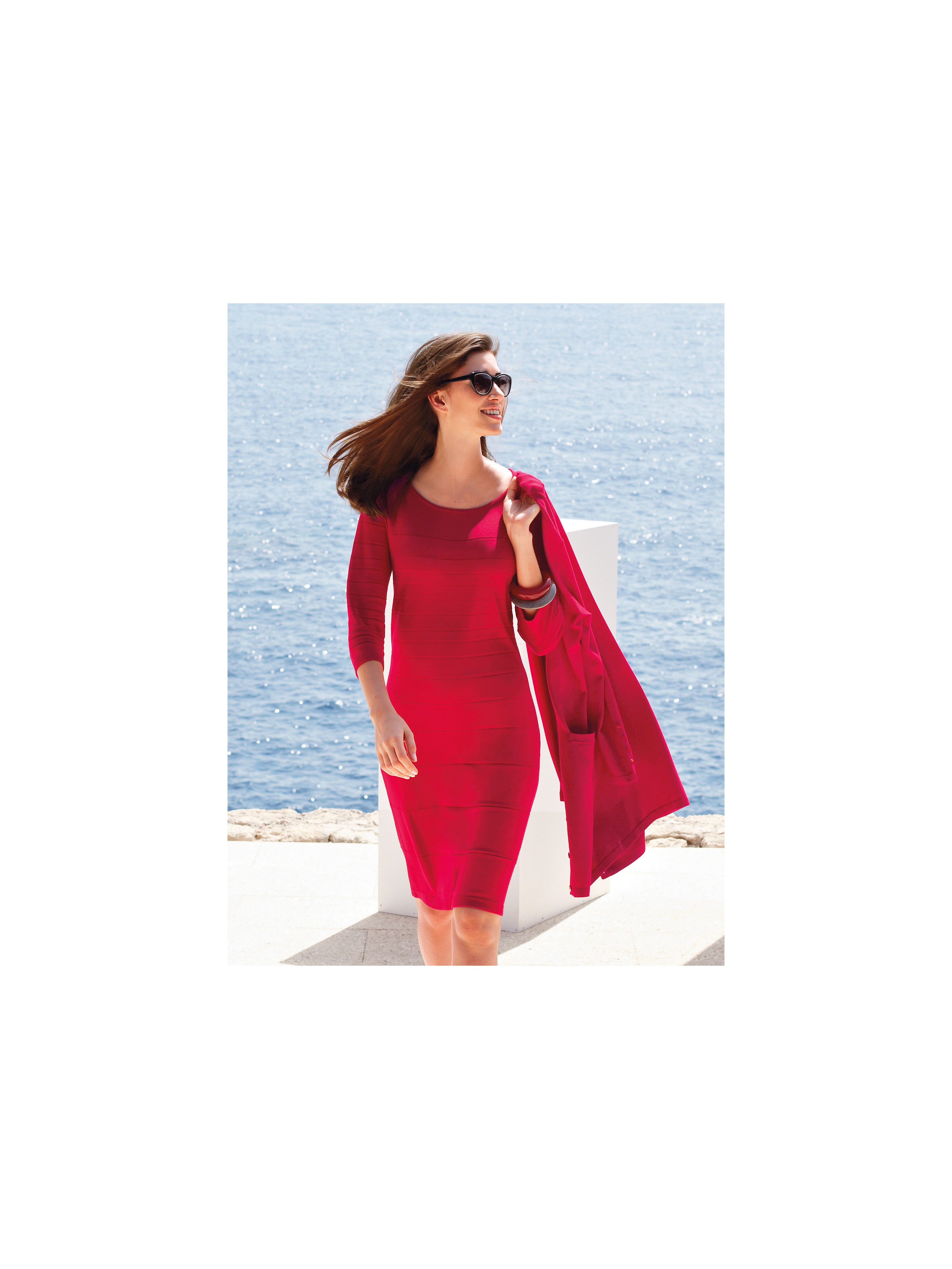 Image of Knitted dress Peter Hahn red