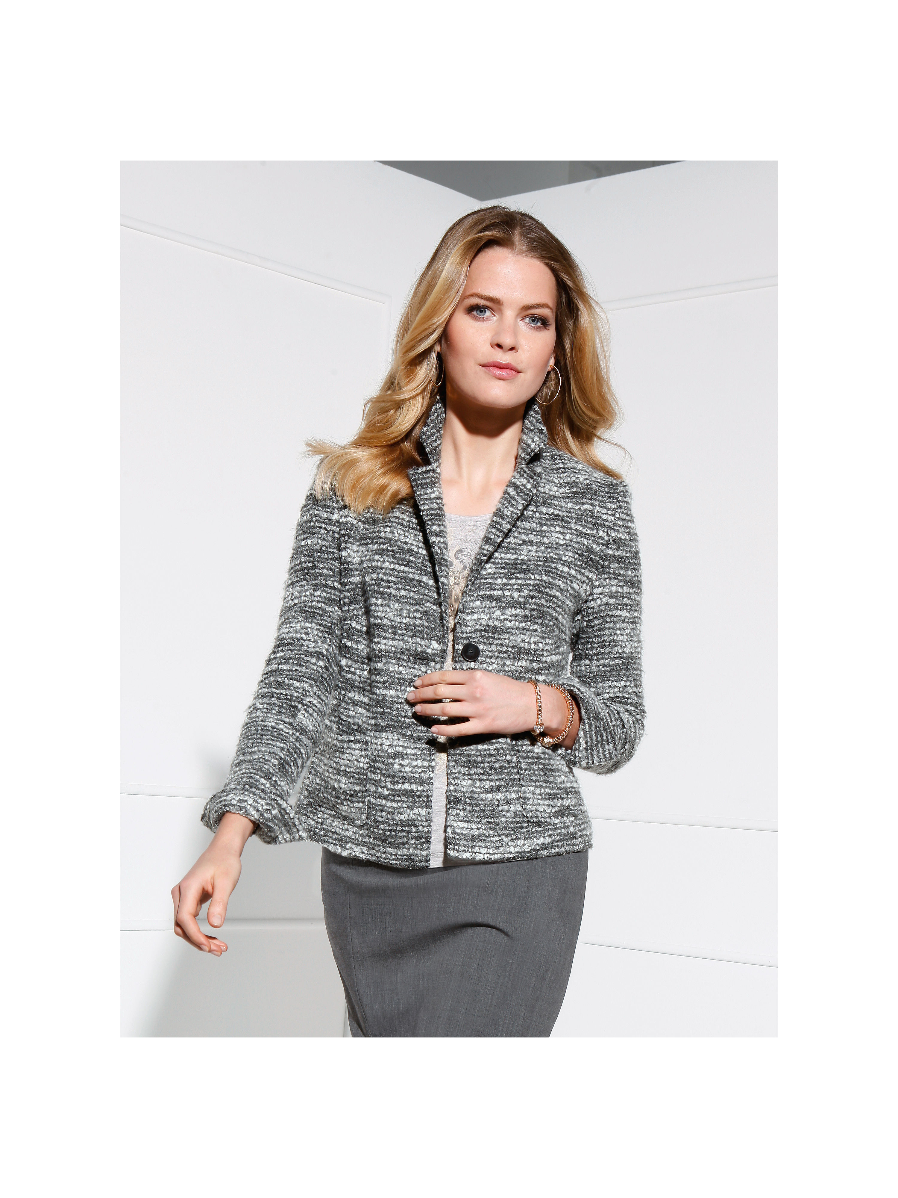 Image of Bouclé blazer Basler multicoloured
