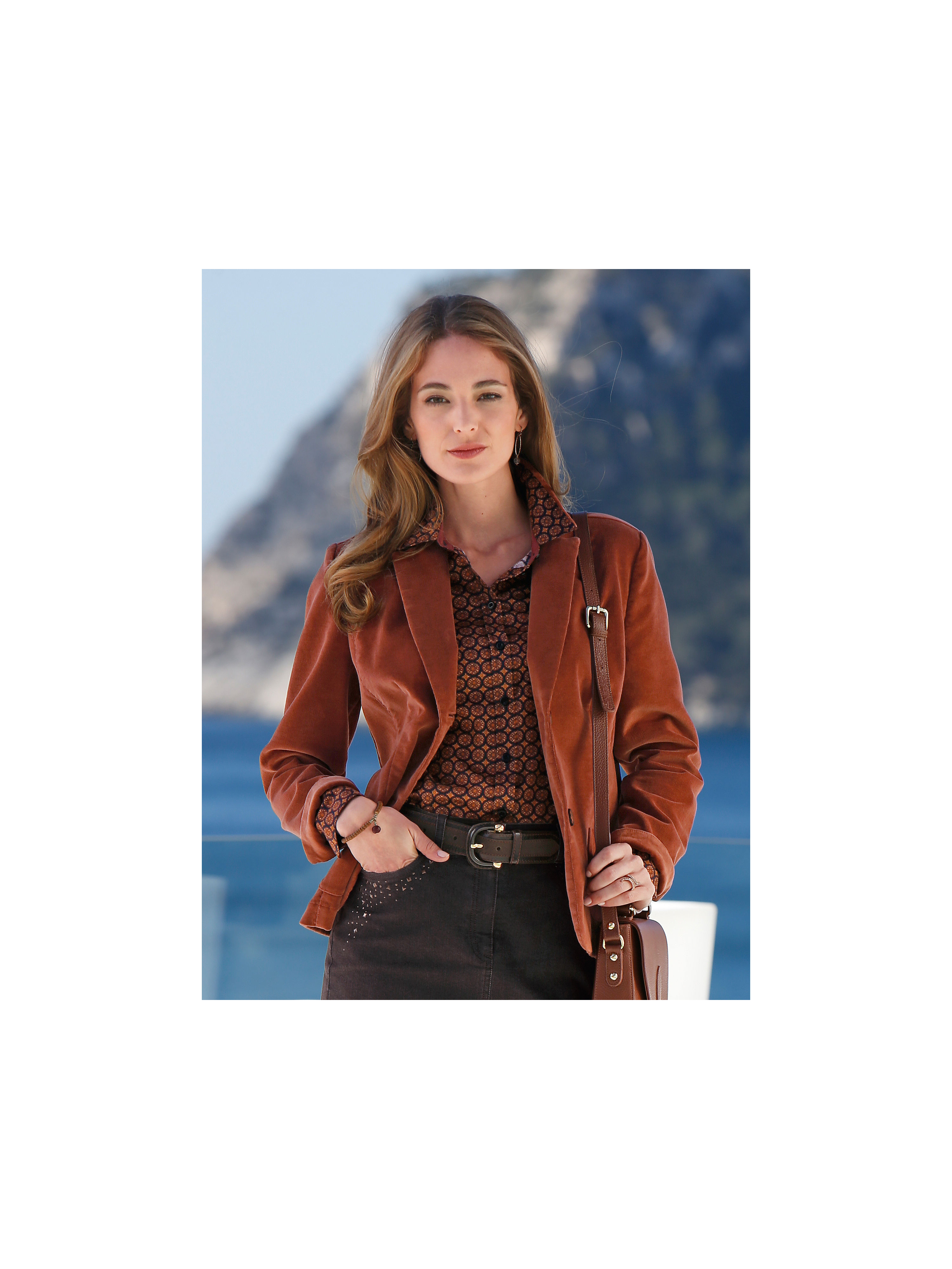 Image of Corduroy blazer Peter Hahn brown