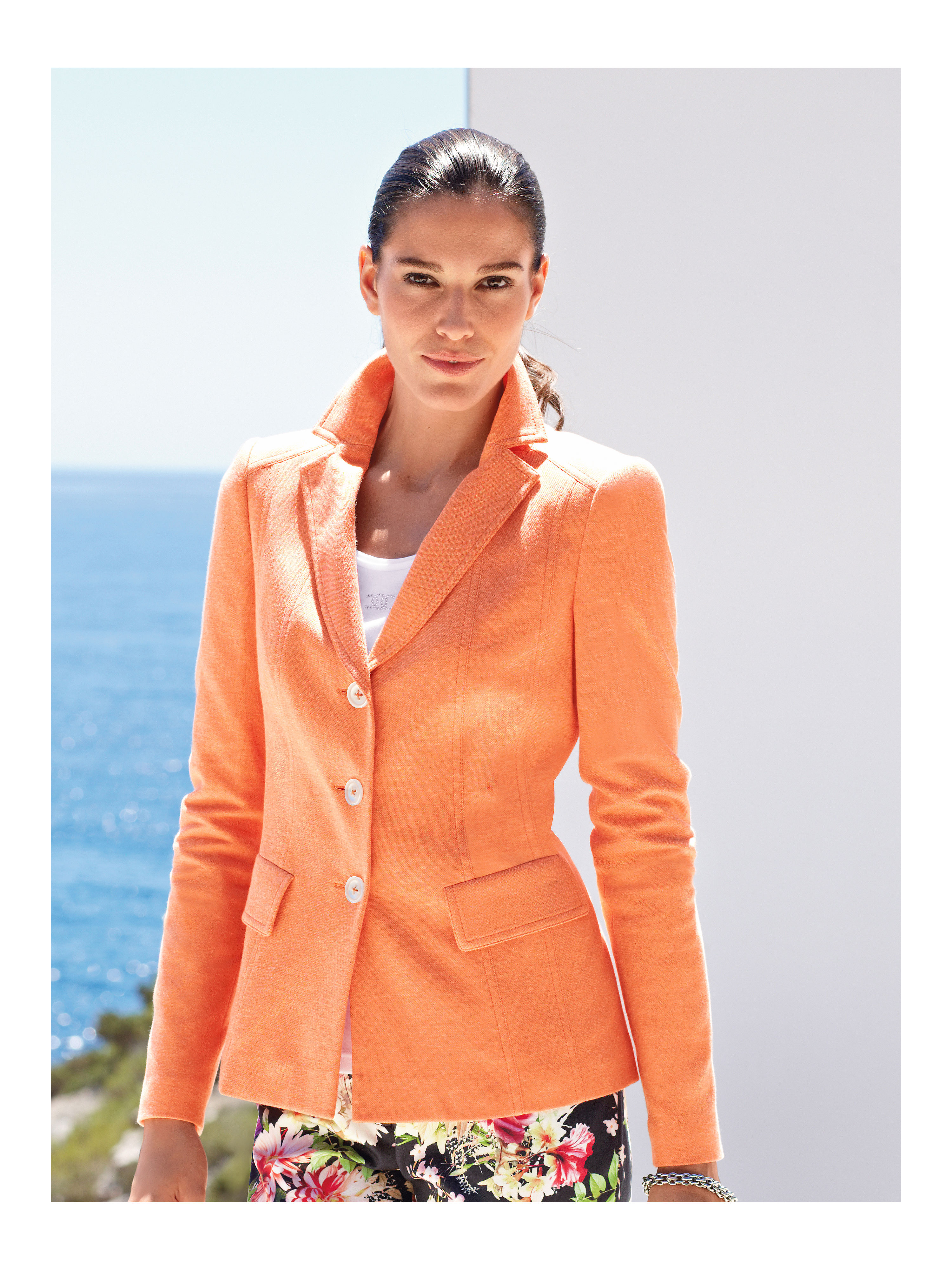 Image of Jersey blazer Peter Hahn orange