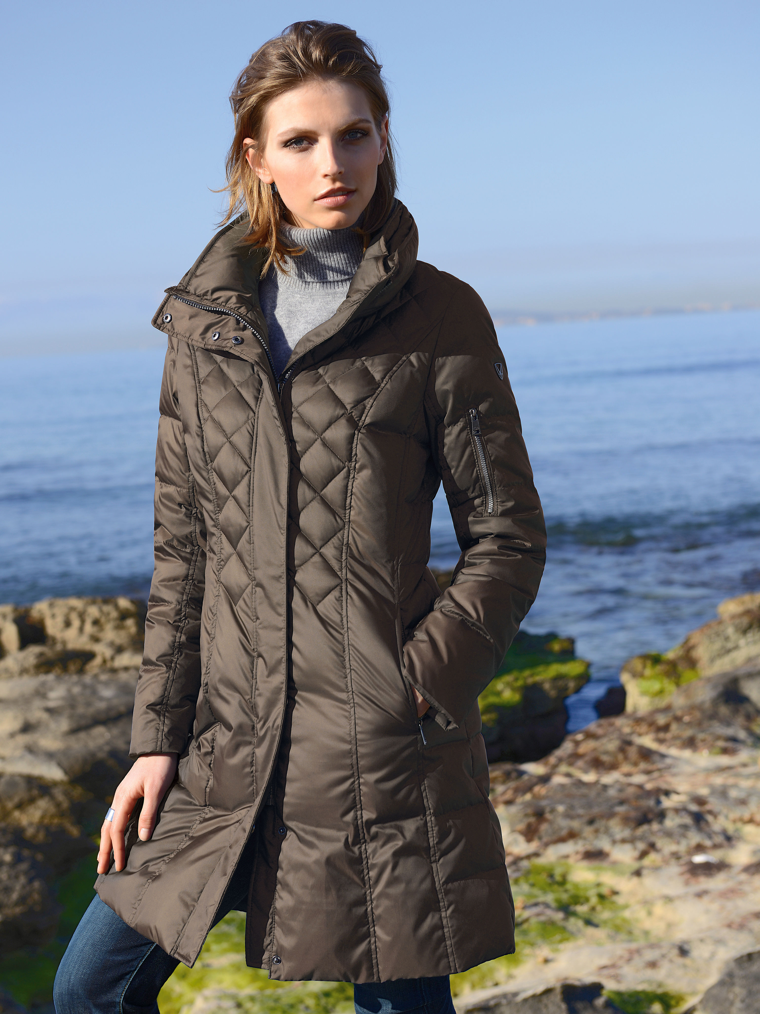 Image of Quilted down jacket Fuchs & Schmitt green