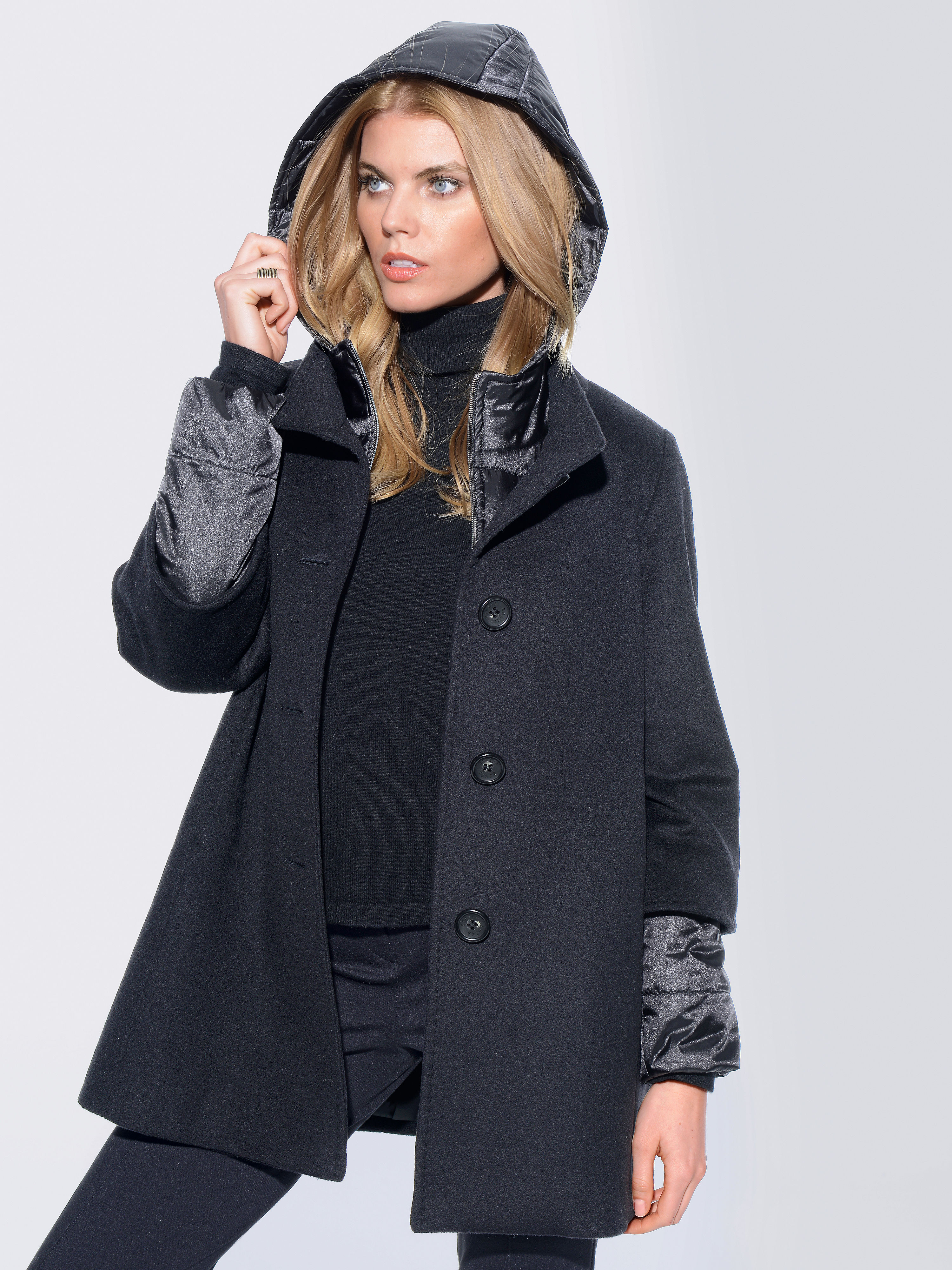Image of Short coat Cinzia Rocca black