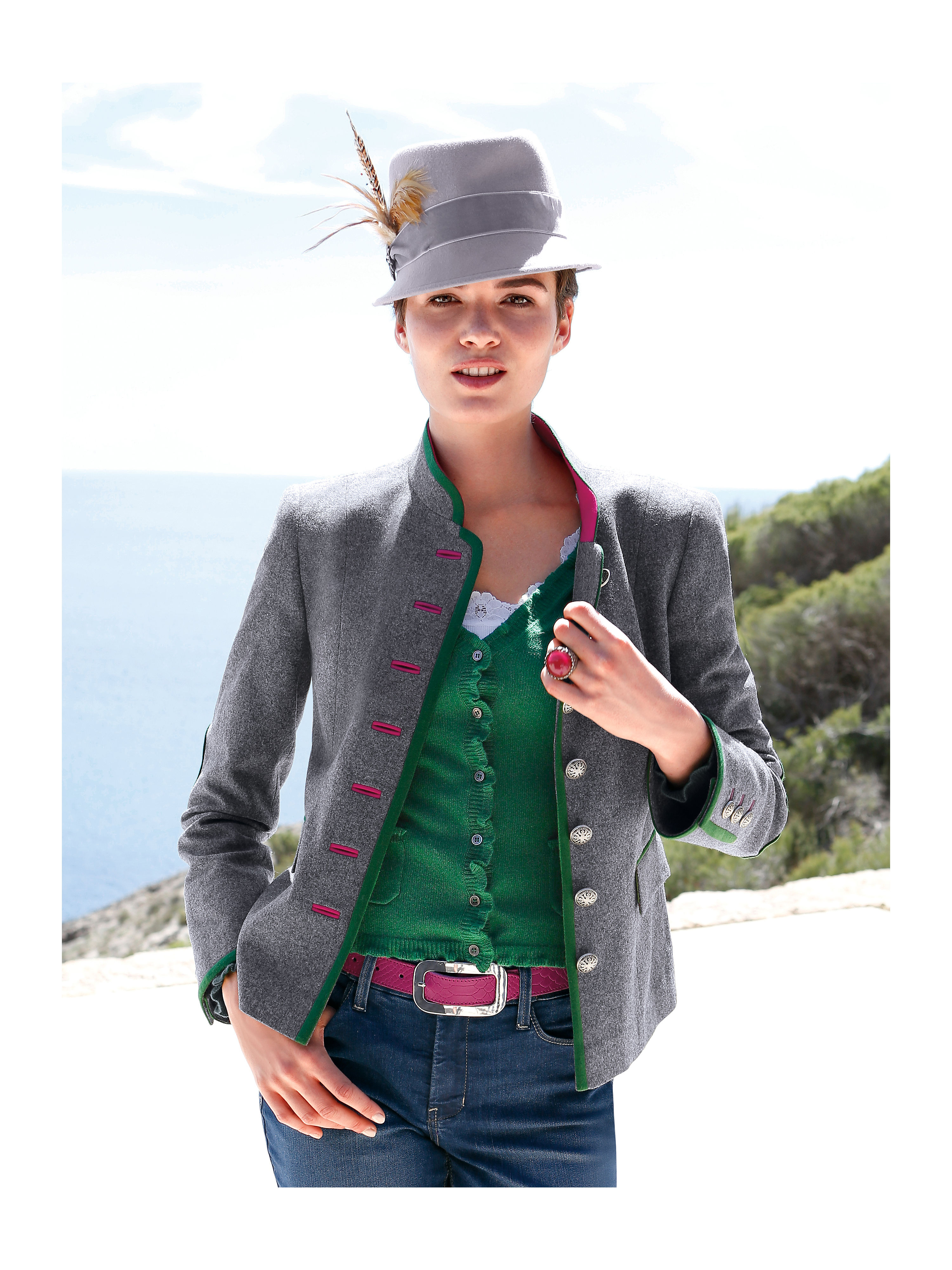 Image of Country style jacket Münchner Manufaktur grey