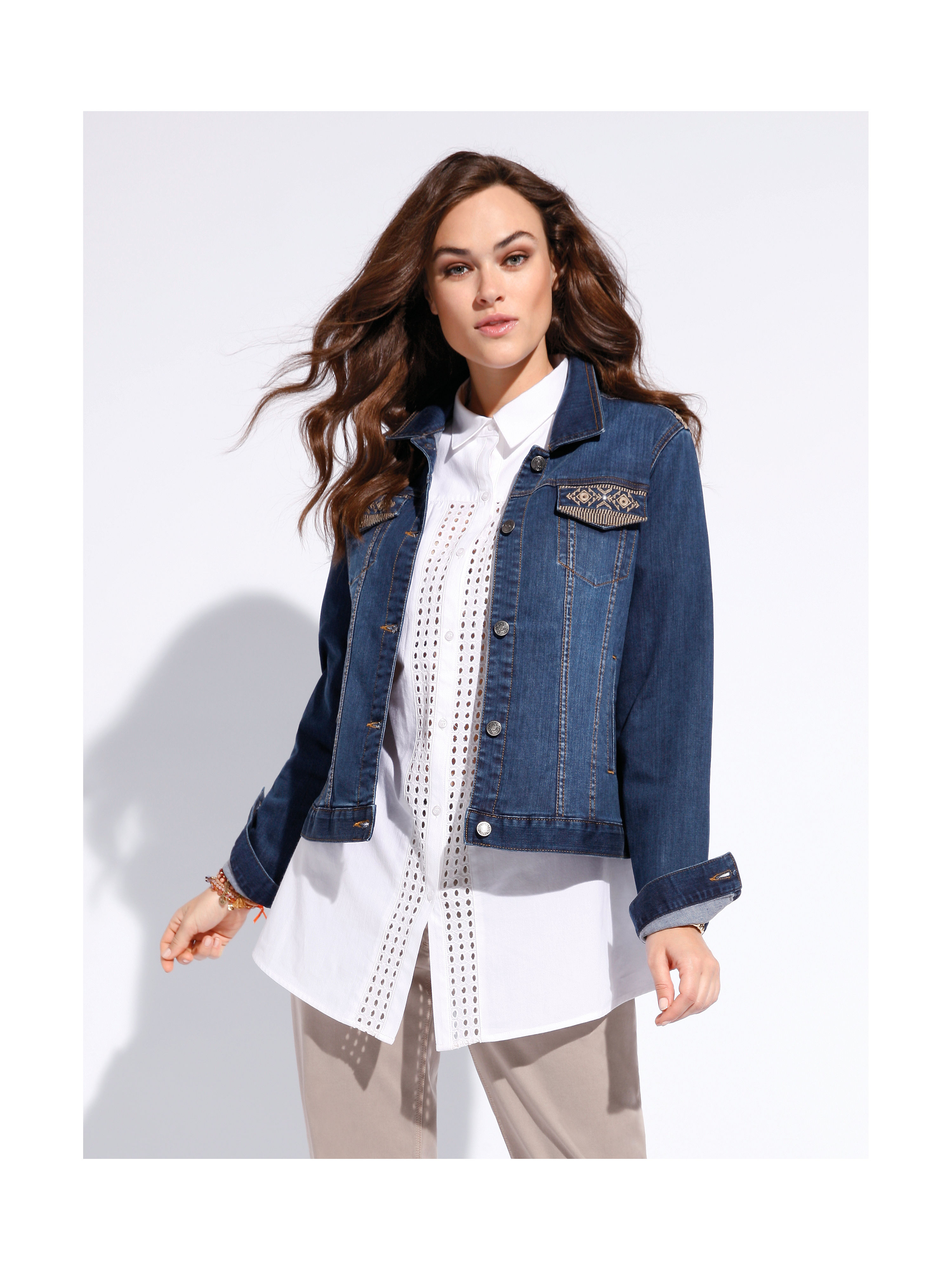 Image of Denim jacket Anna Aura blue size: 14