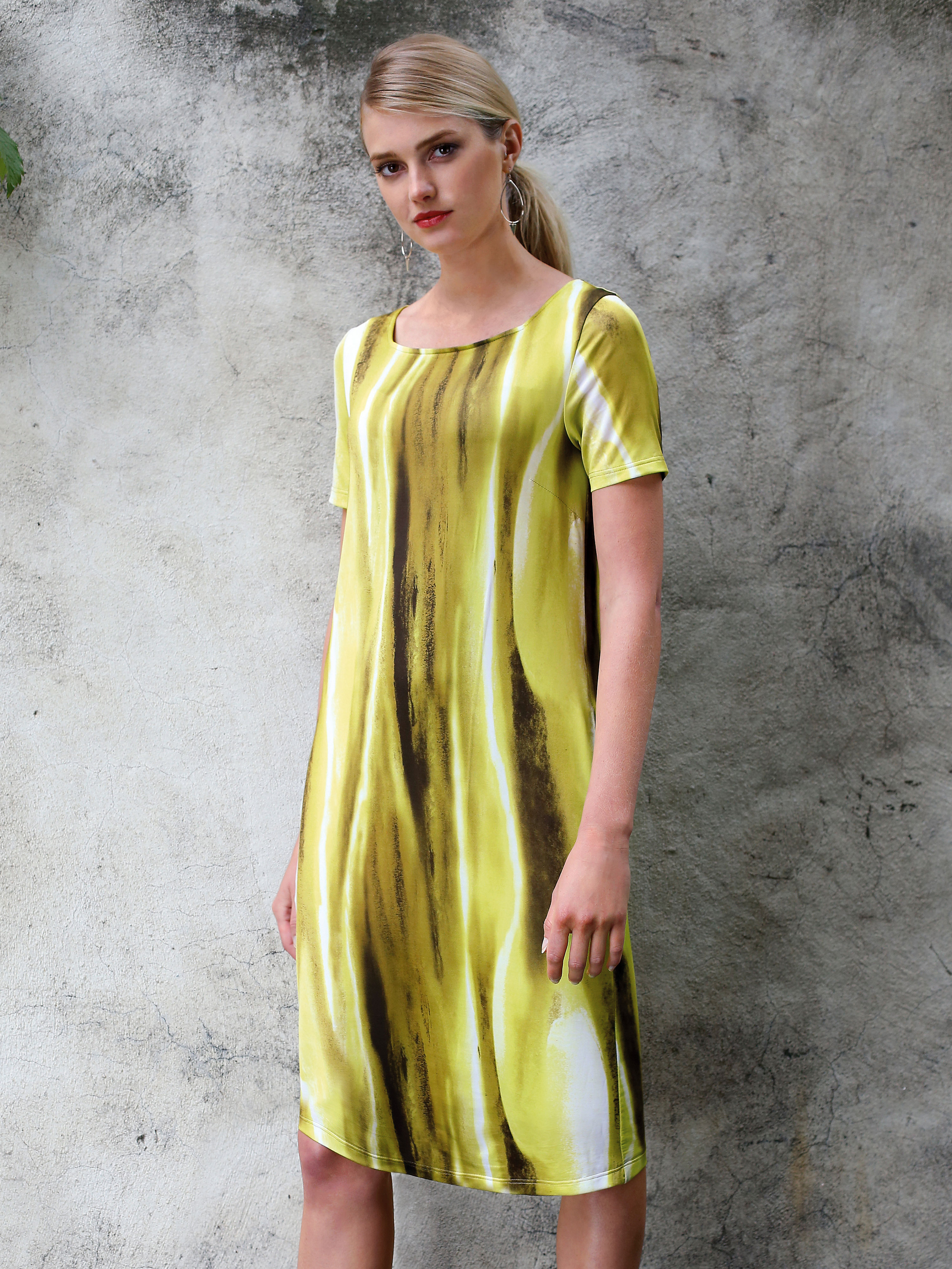 Image of Jersey dress with 1/2-length sleeves Uta Raasch green