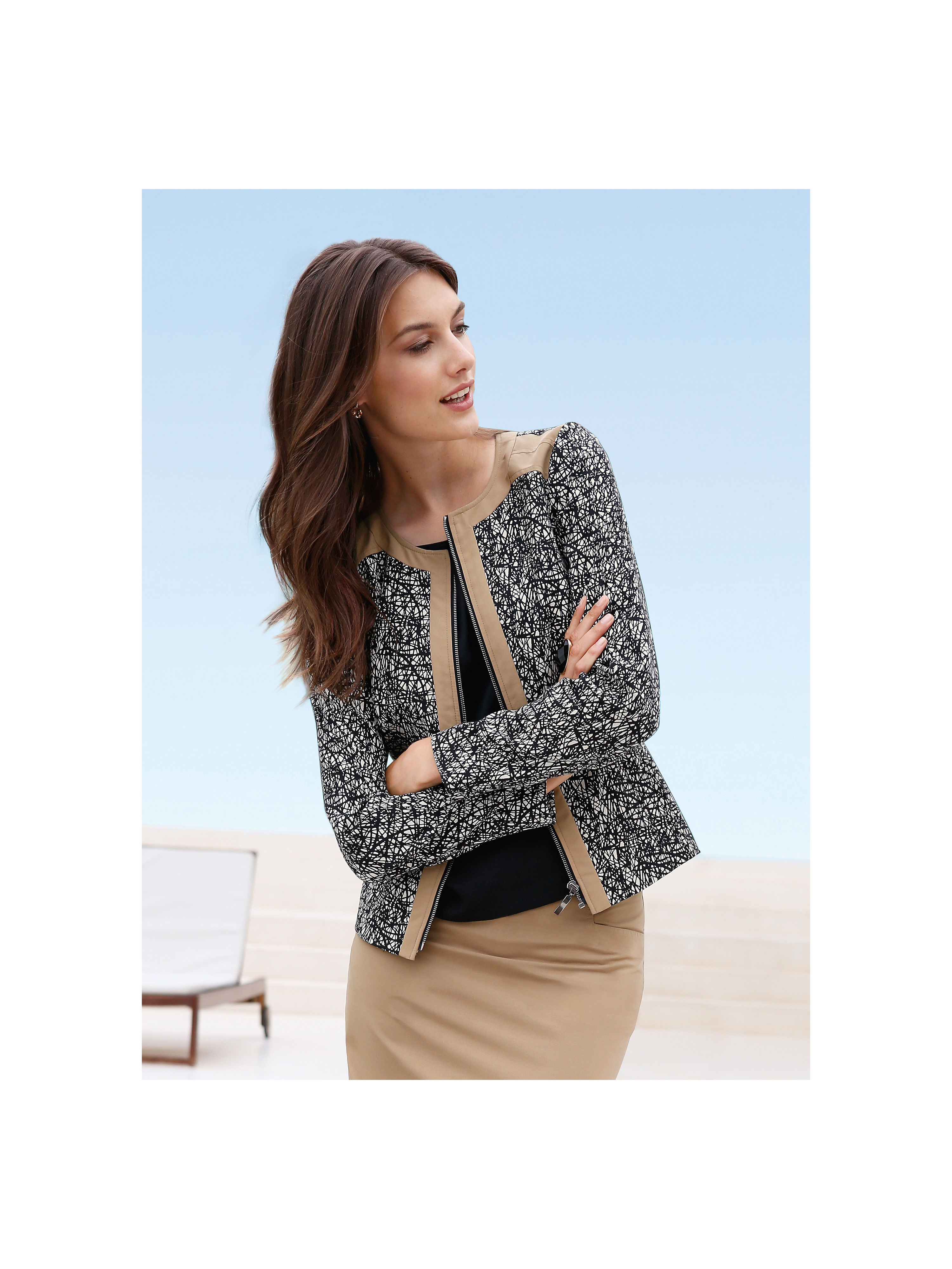 Image of Leather blazer Peter Hahn multicoloured