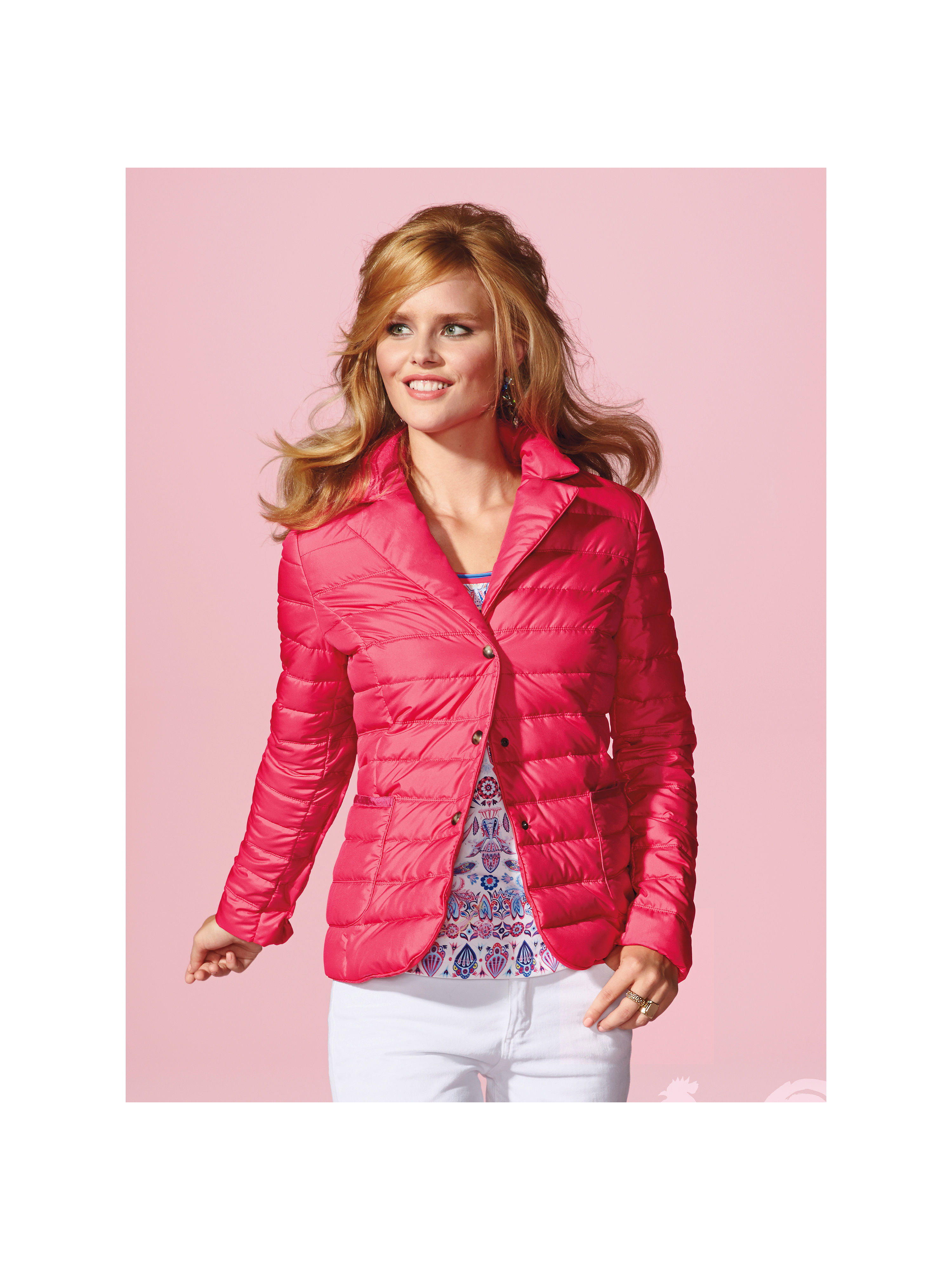Image of Quilted down jacket Schneiders Salzburg pale pink