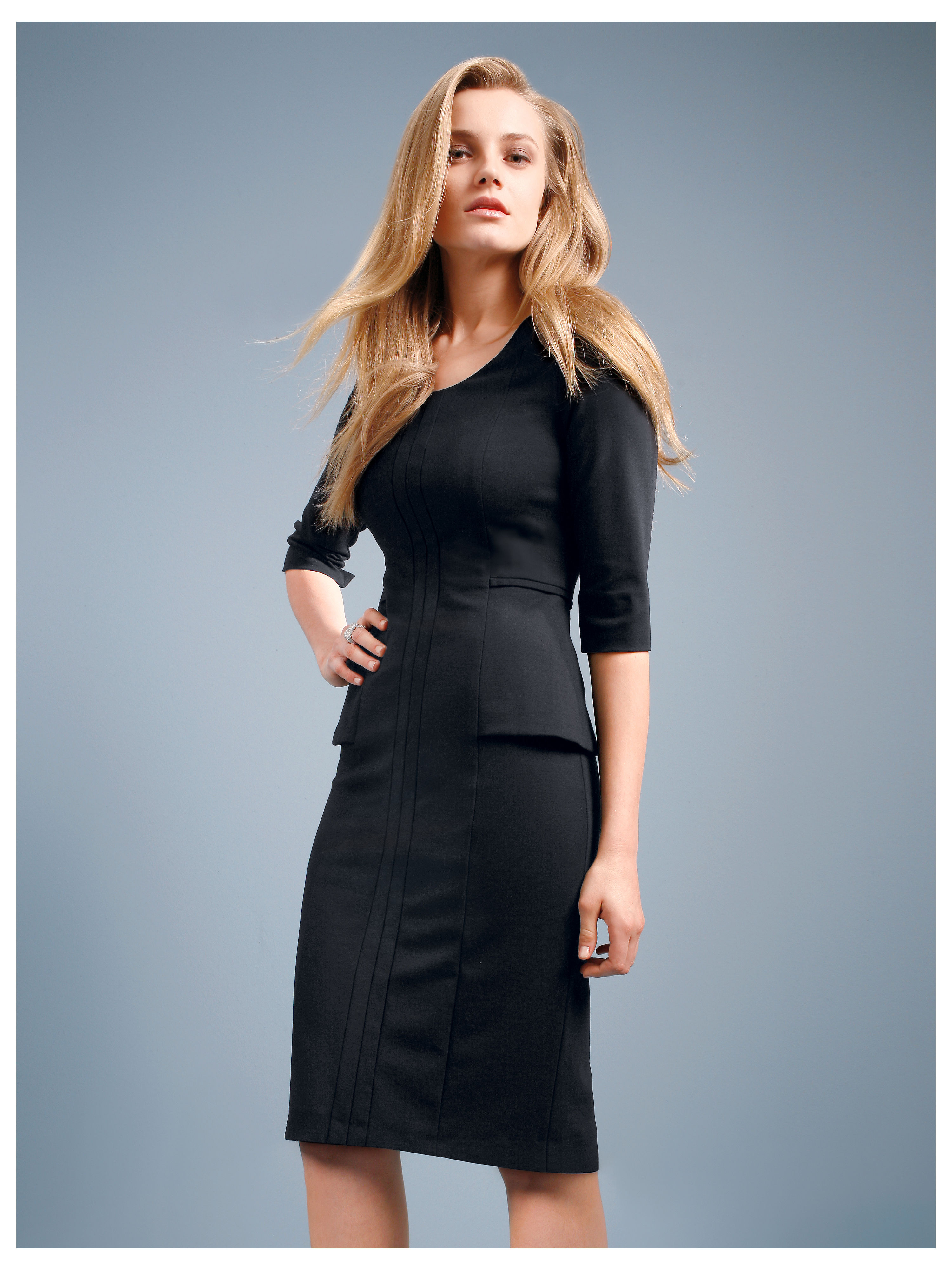 Image of Dress with 3/4-length sleeves Uta Raasch black