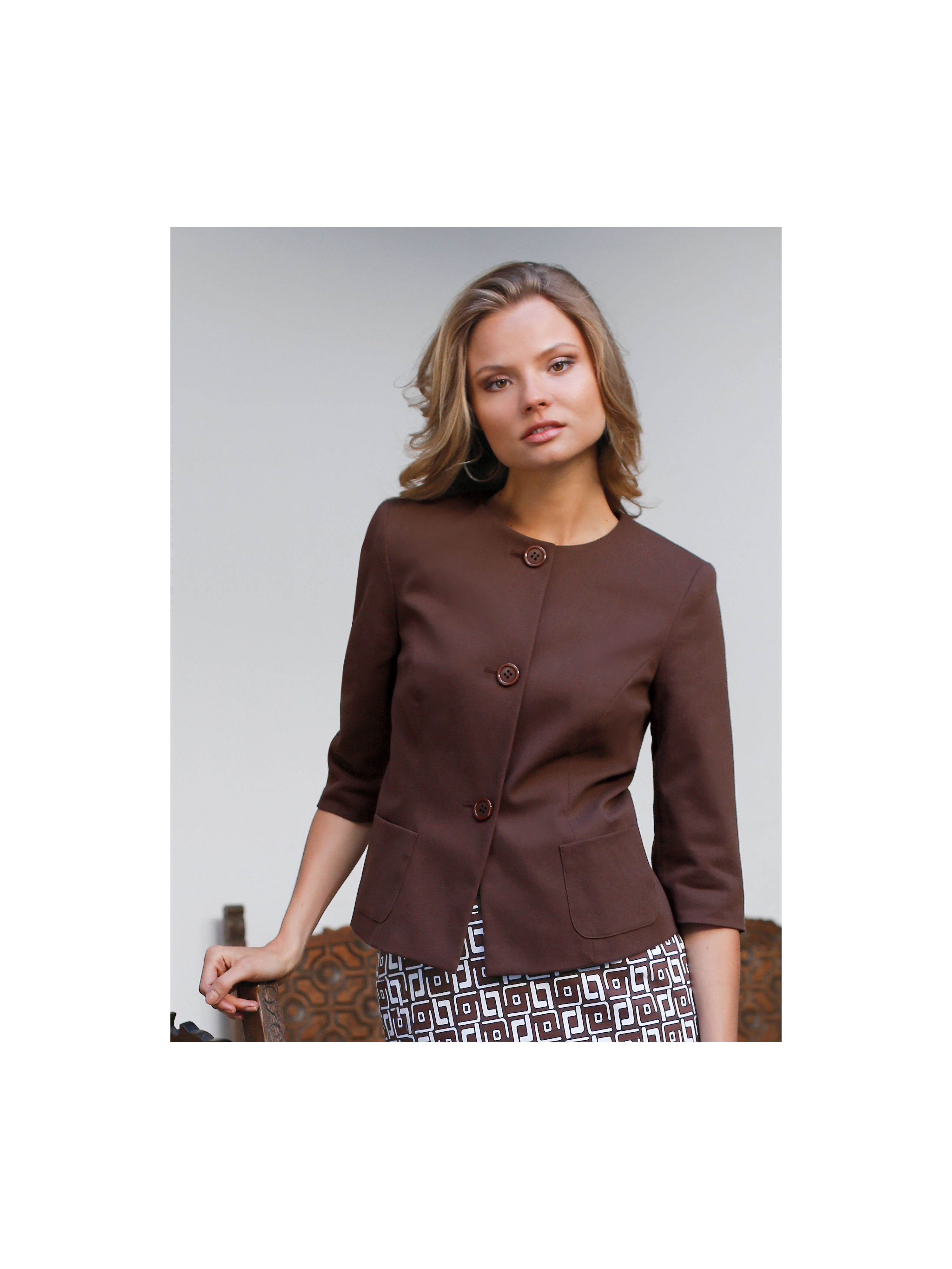 Image of Jacket with 3/4-length sleeves Uta Raasch brown