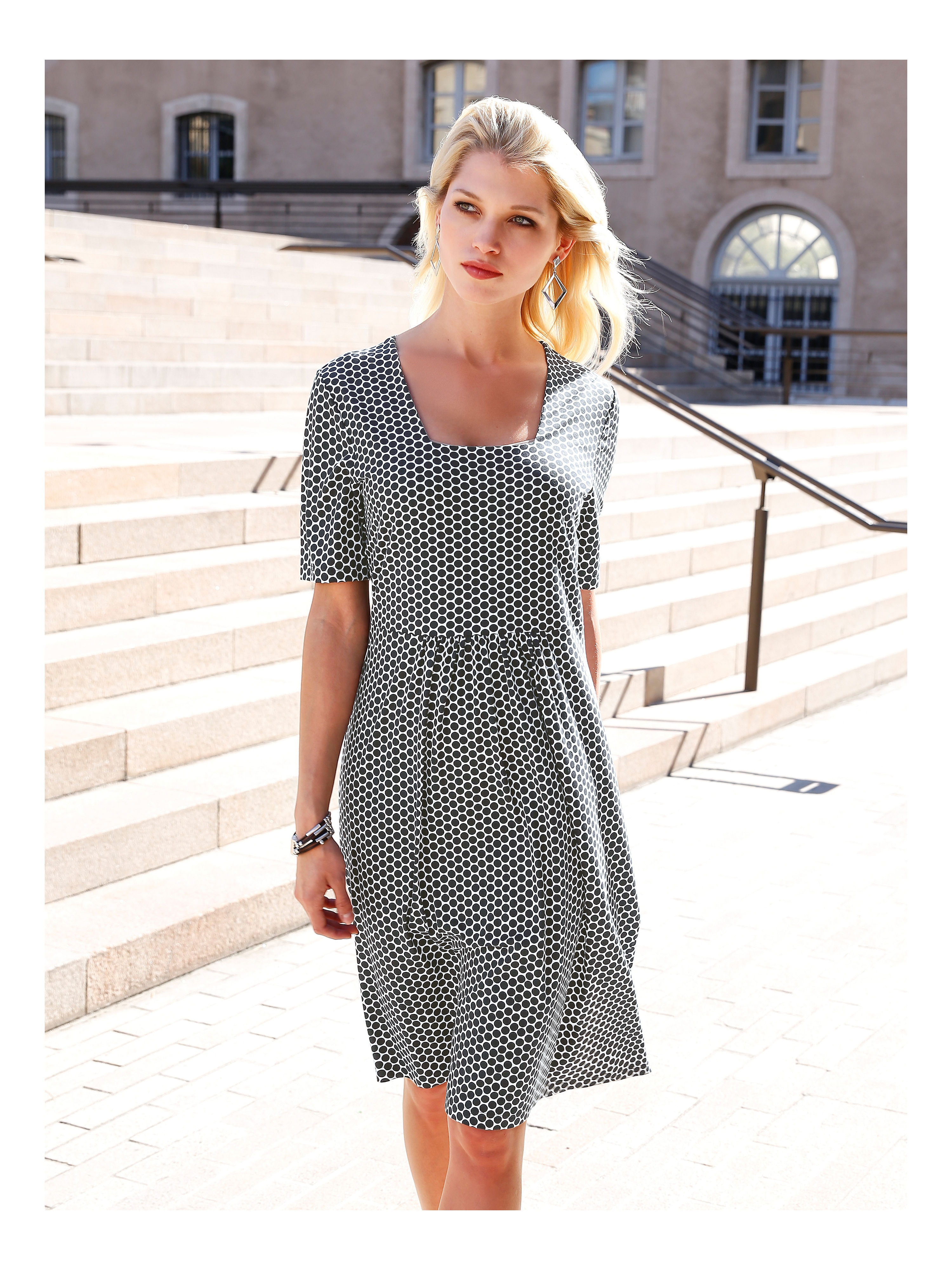 Image of Jersey dress printed with polka dots Efixelle multicoloured size: 10