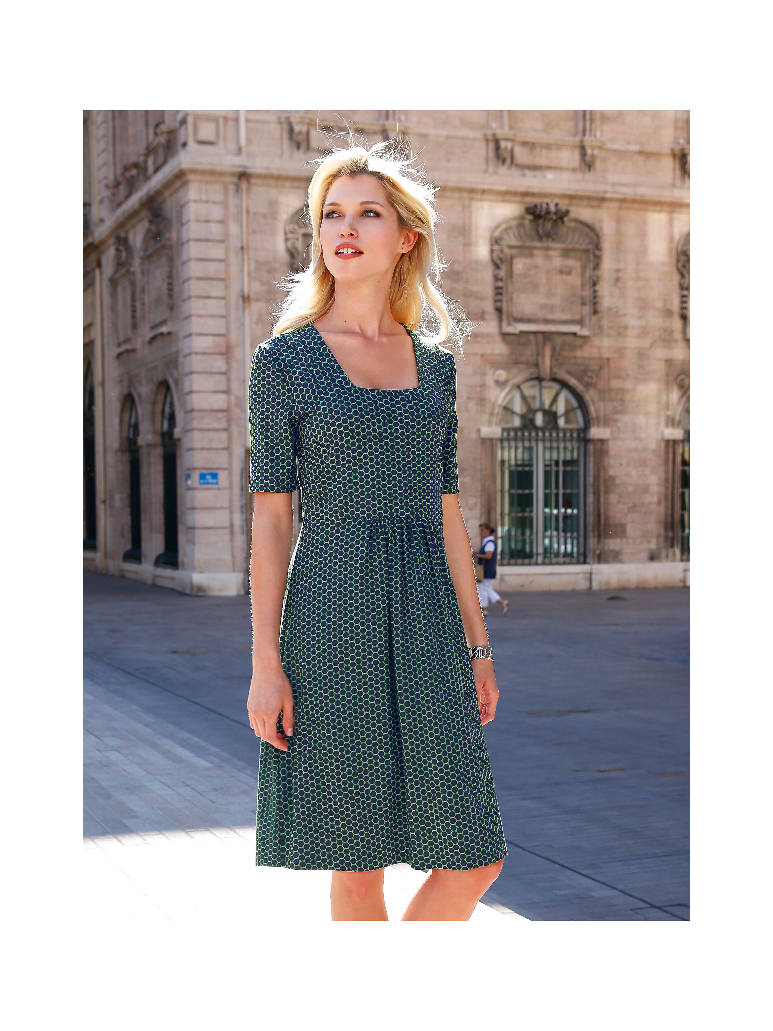 Image of Jersey dress printed with polka dots Efixelle multicoloured
