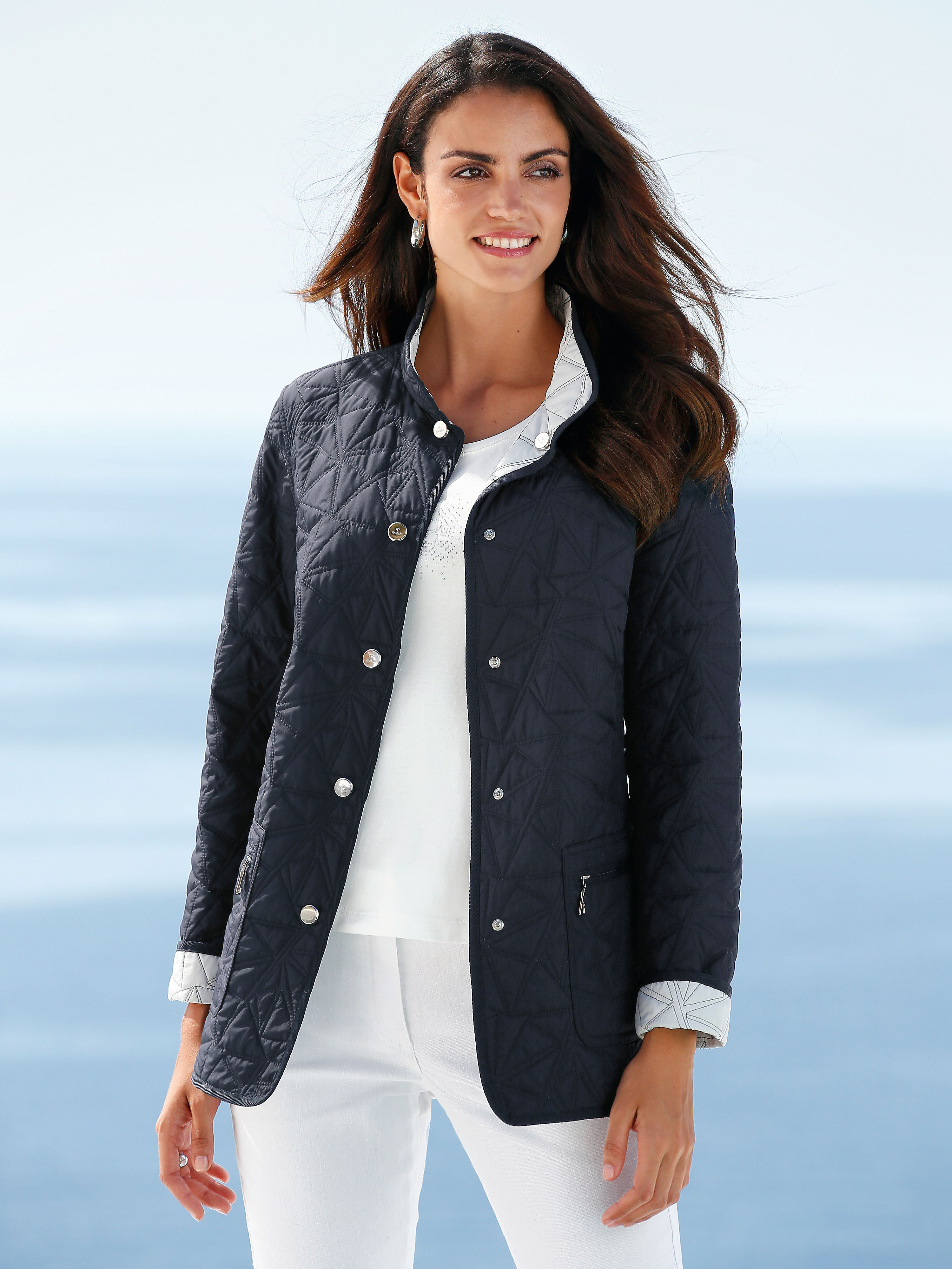 Image of Reversible quilted jacket Basler multicoloured