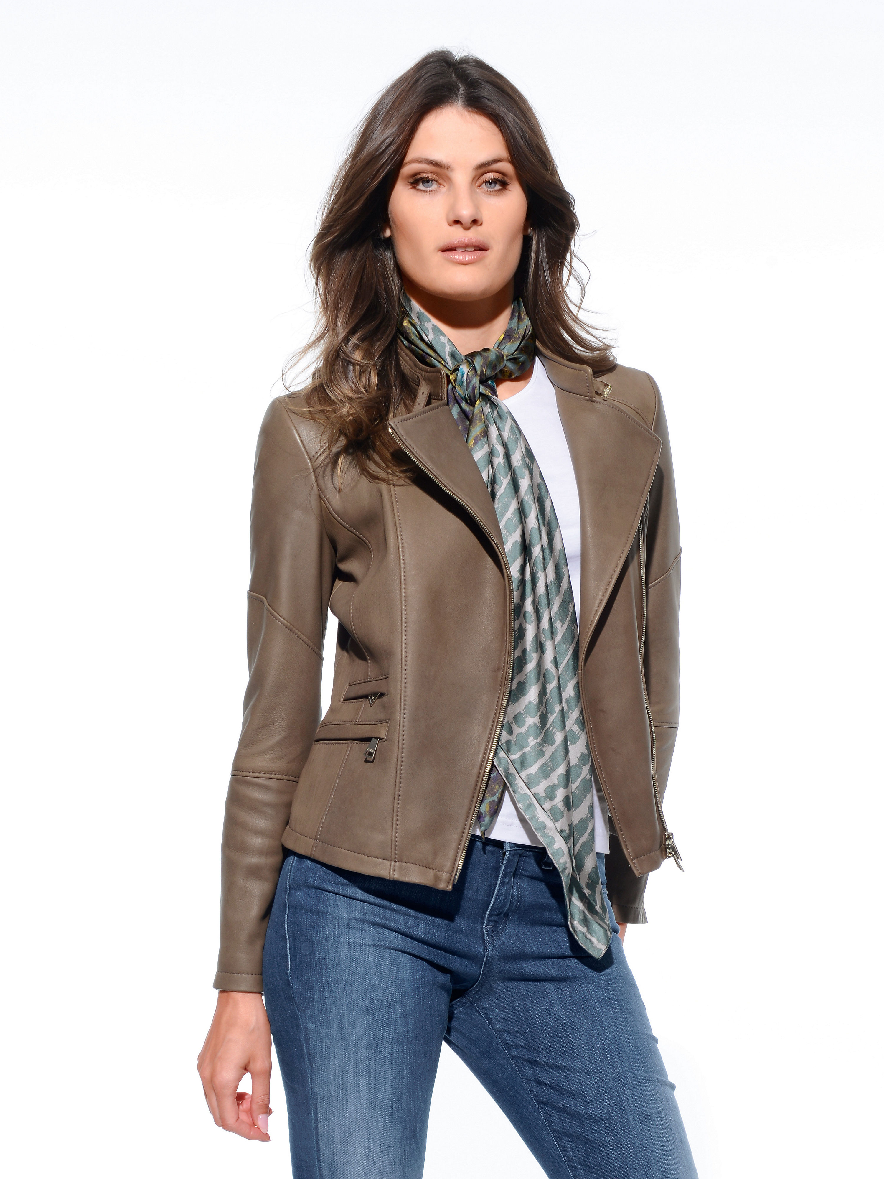 Image of Leather jacket CHRIST Leather brown