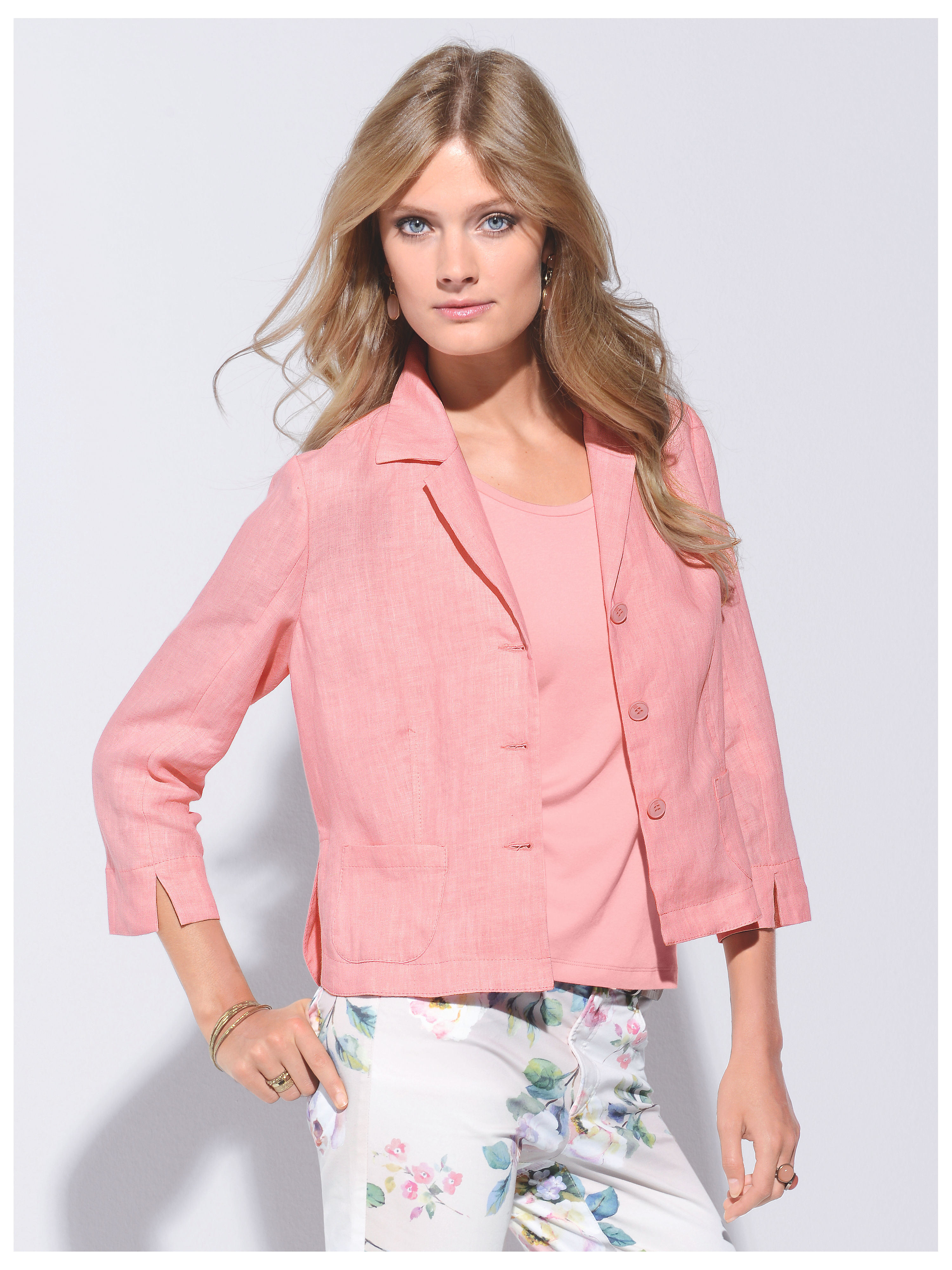 Image of Blazer with 3/4-length sleeves Riani pale pink