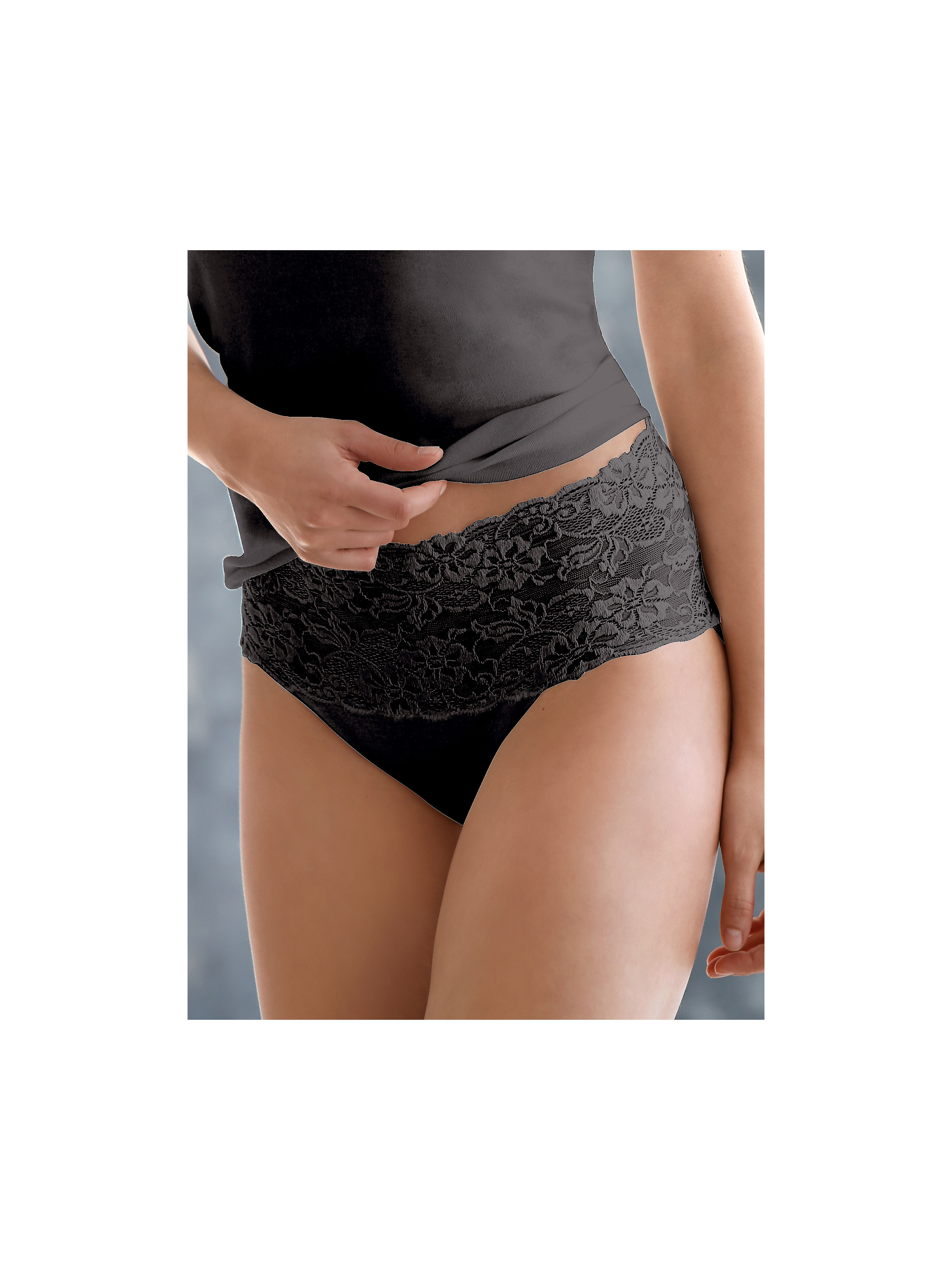Image of High-waist briefs Nina v. C. black size: 14