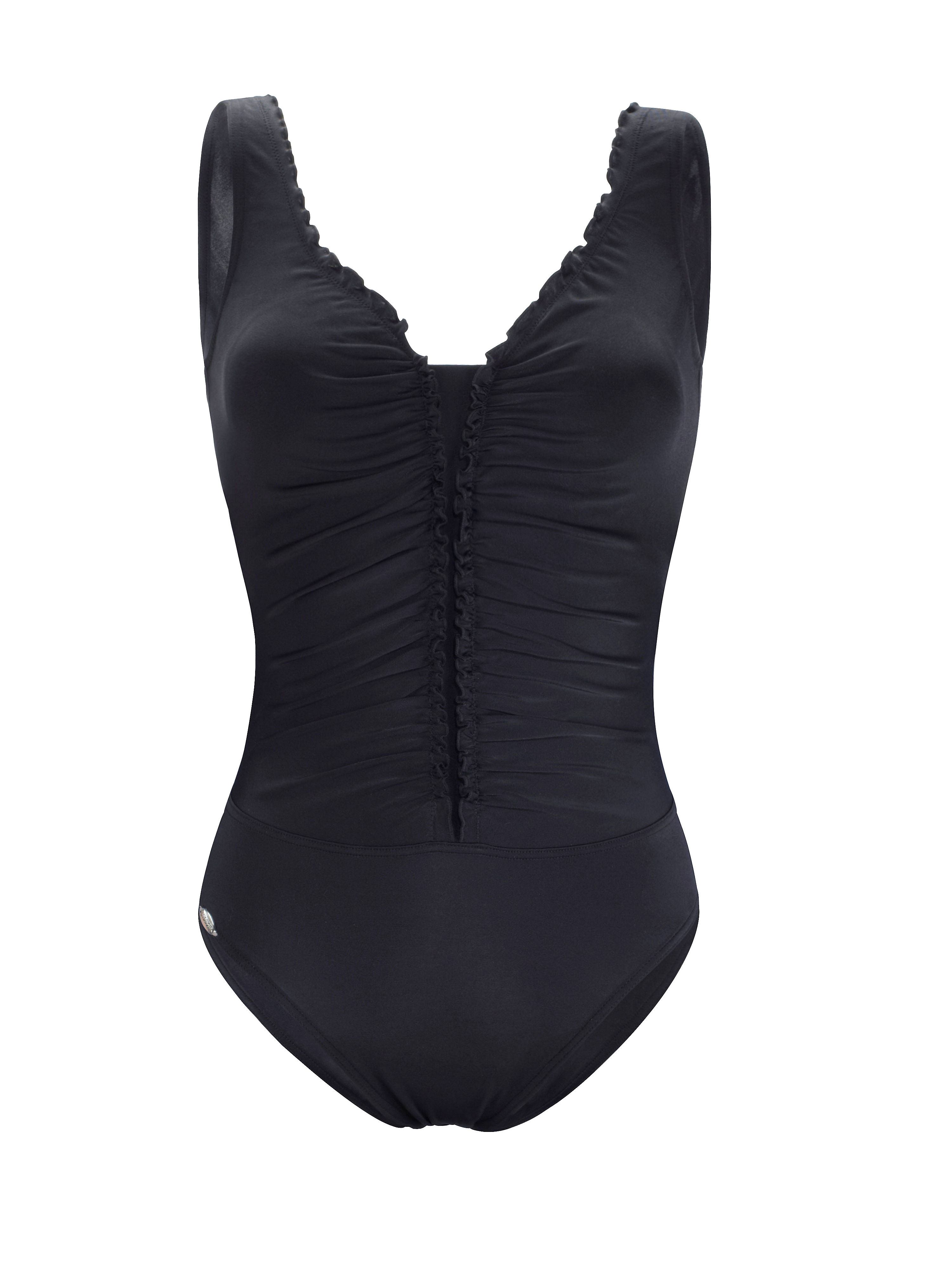 Image of Swimsuit with fine gatherings Sunflair black