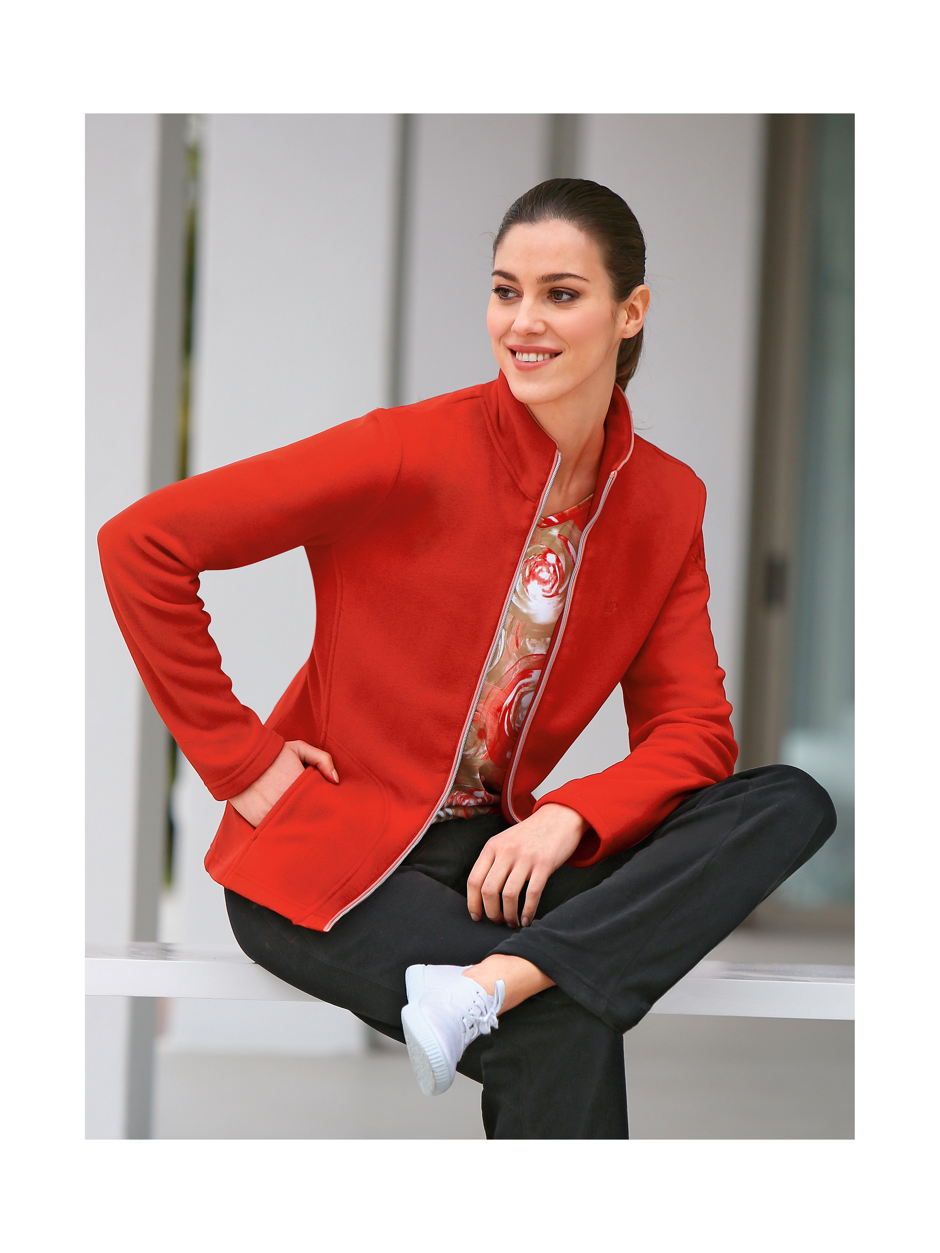 Image of Fleece jacket KRISTA Joy red