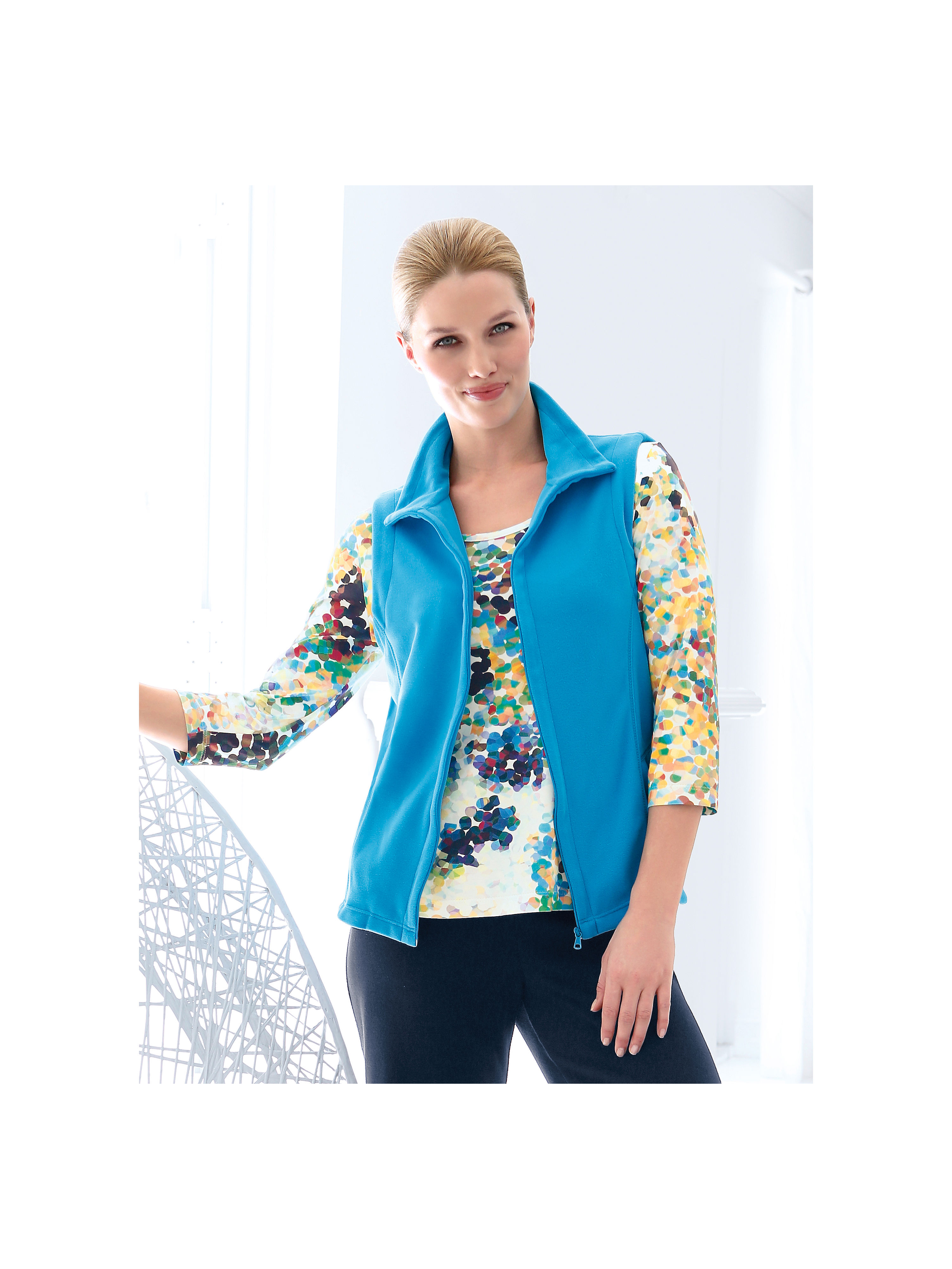 Image of Fleece gilet Peter Hahn bright pink