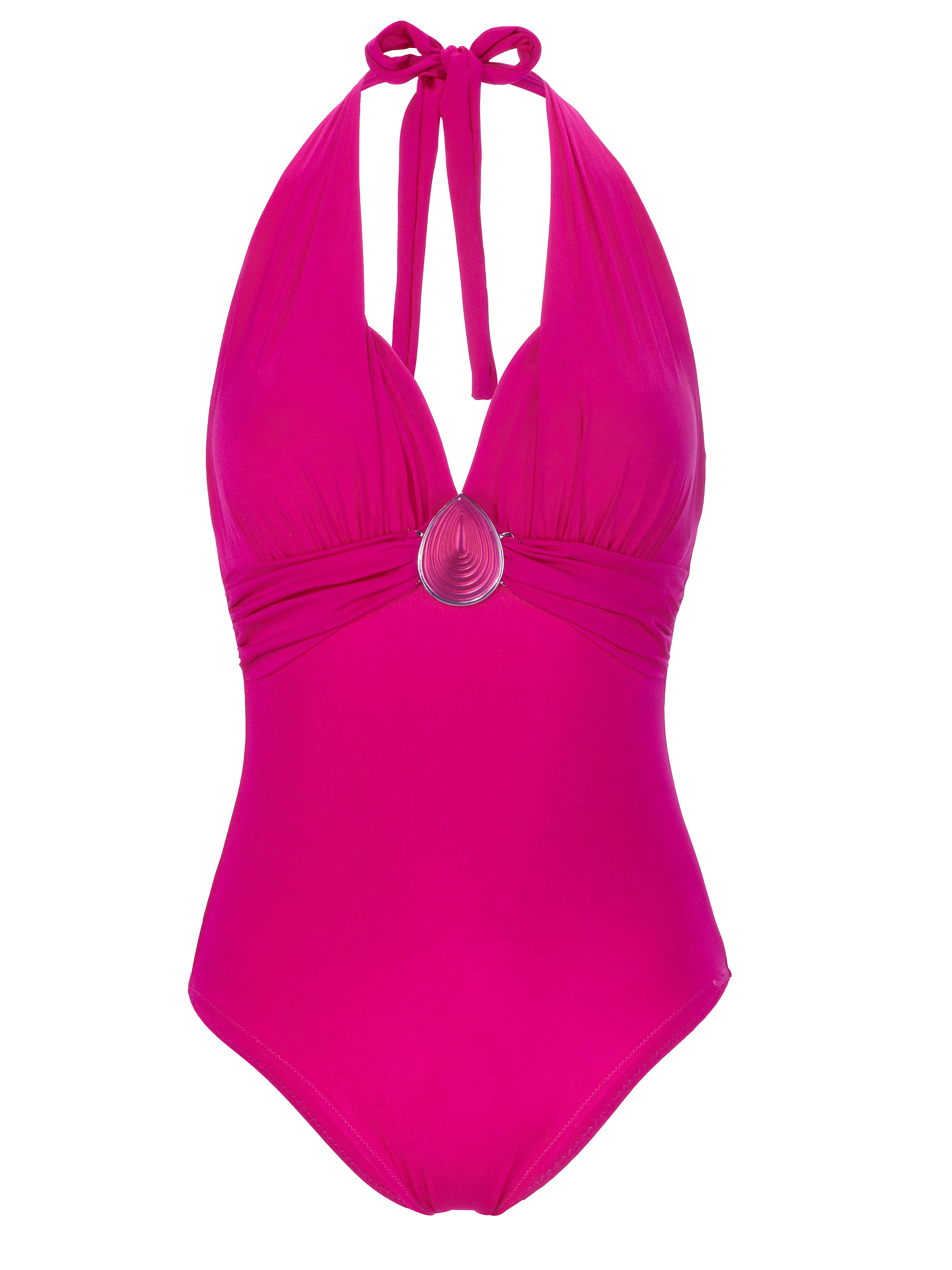 Image of Halter-neck swimsuit Opera bright pink