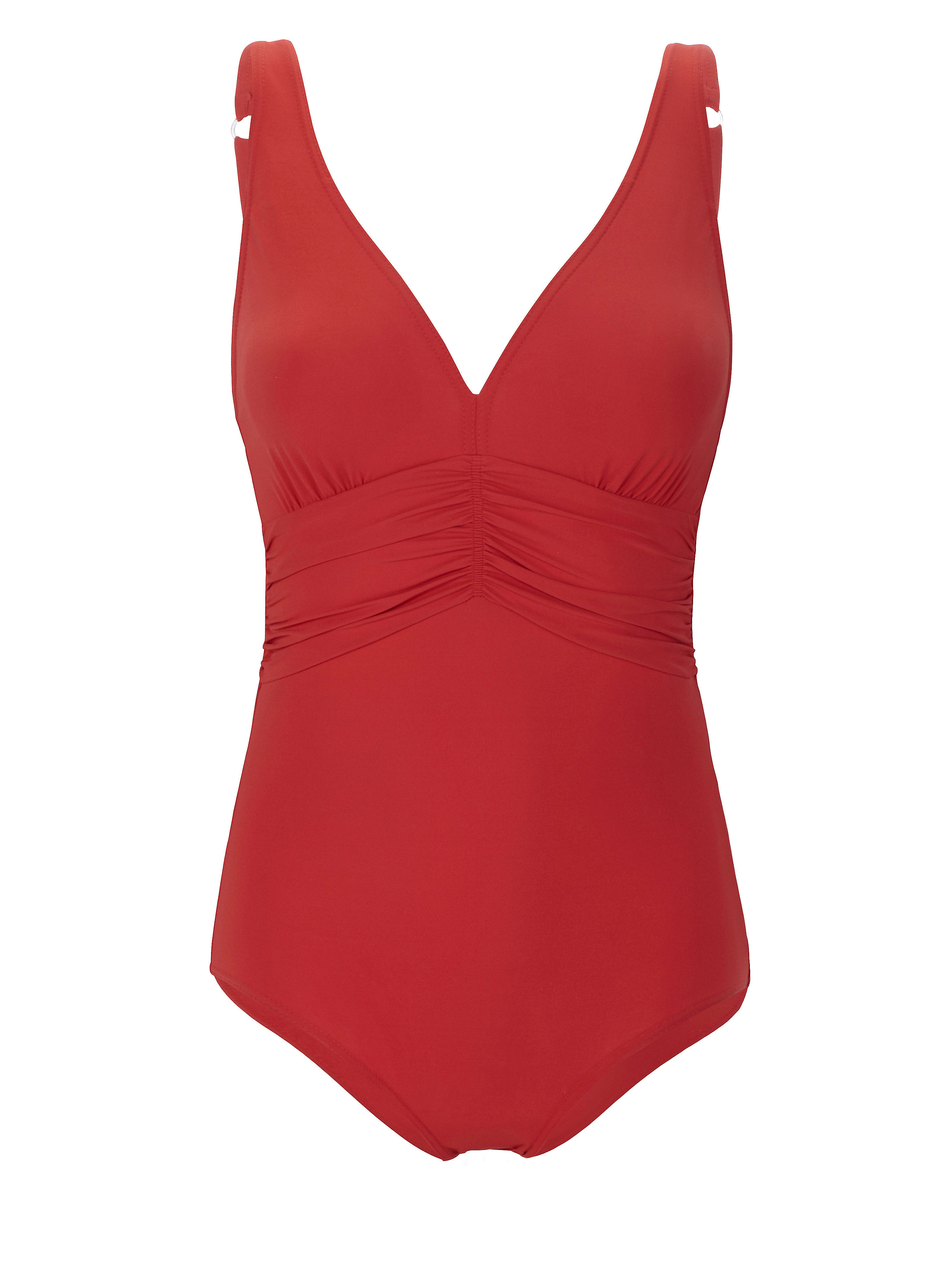 Image of Swimsuit with a V neckline Peter Hahn red