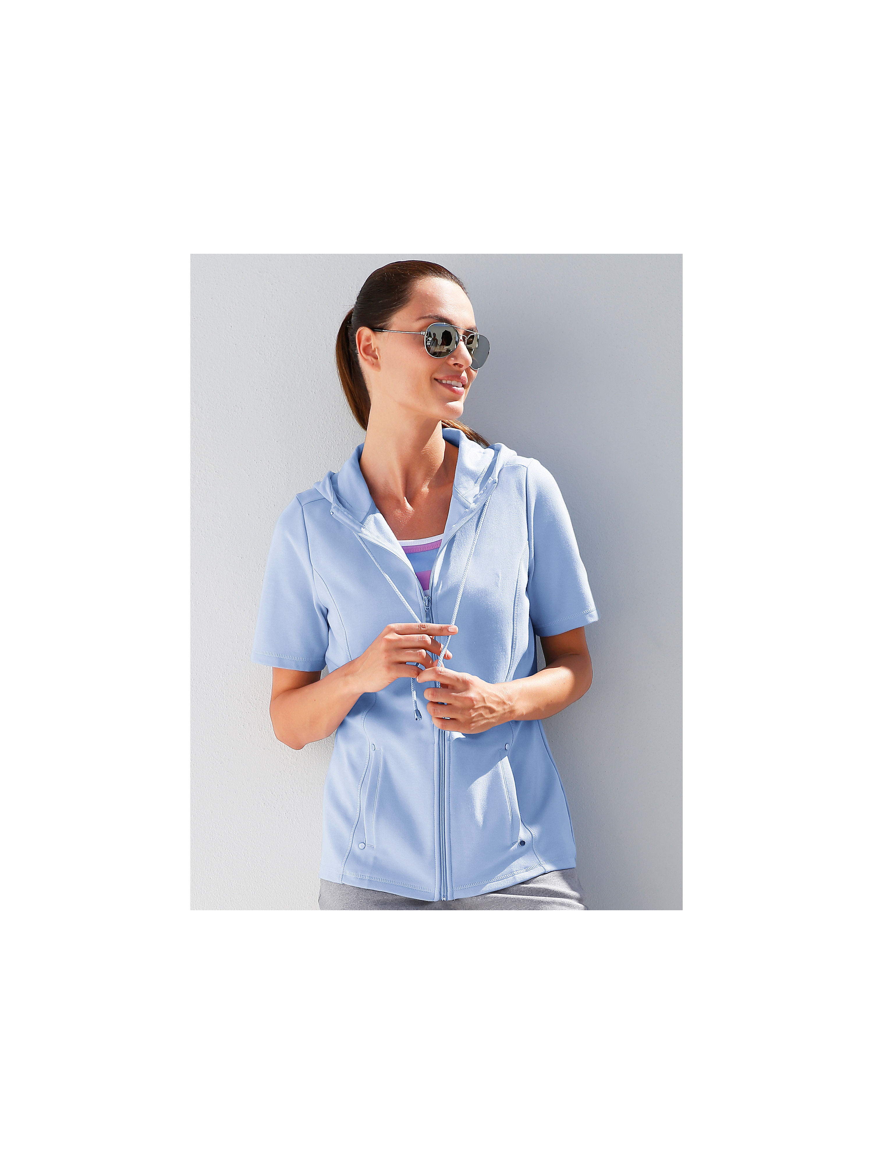 Image of Hooded jacket Peter Hahn blue