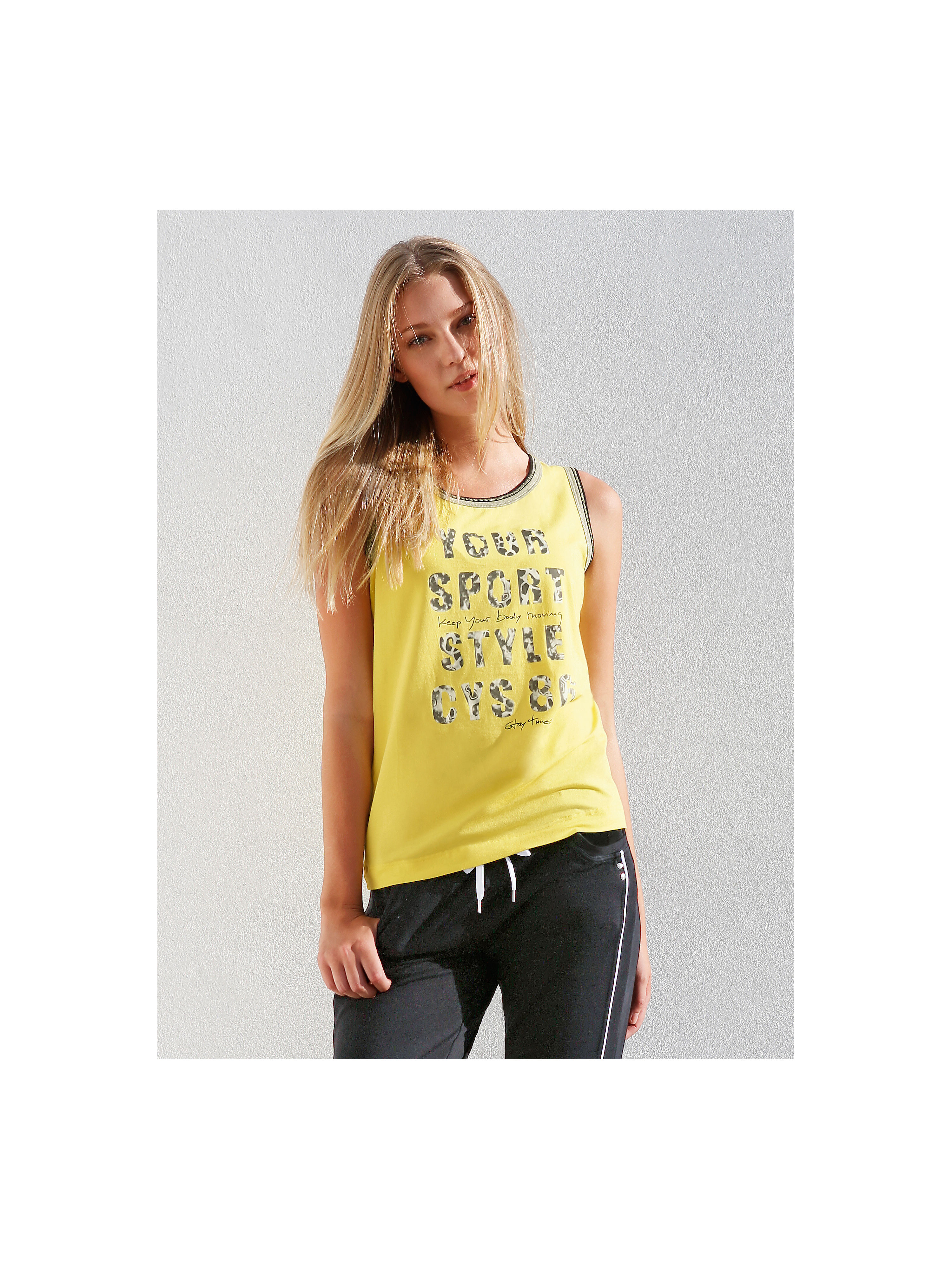Image of Round neck top Canyon yellow
