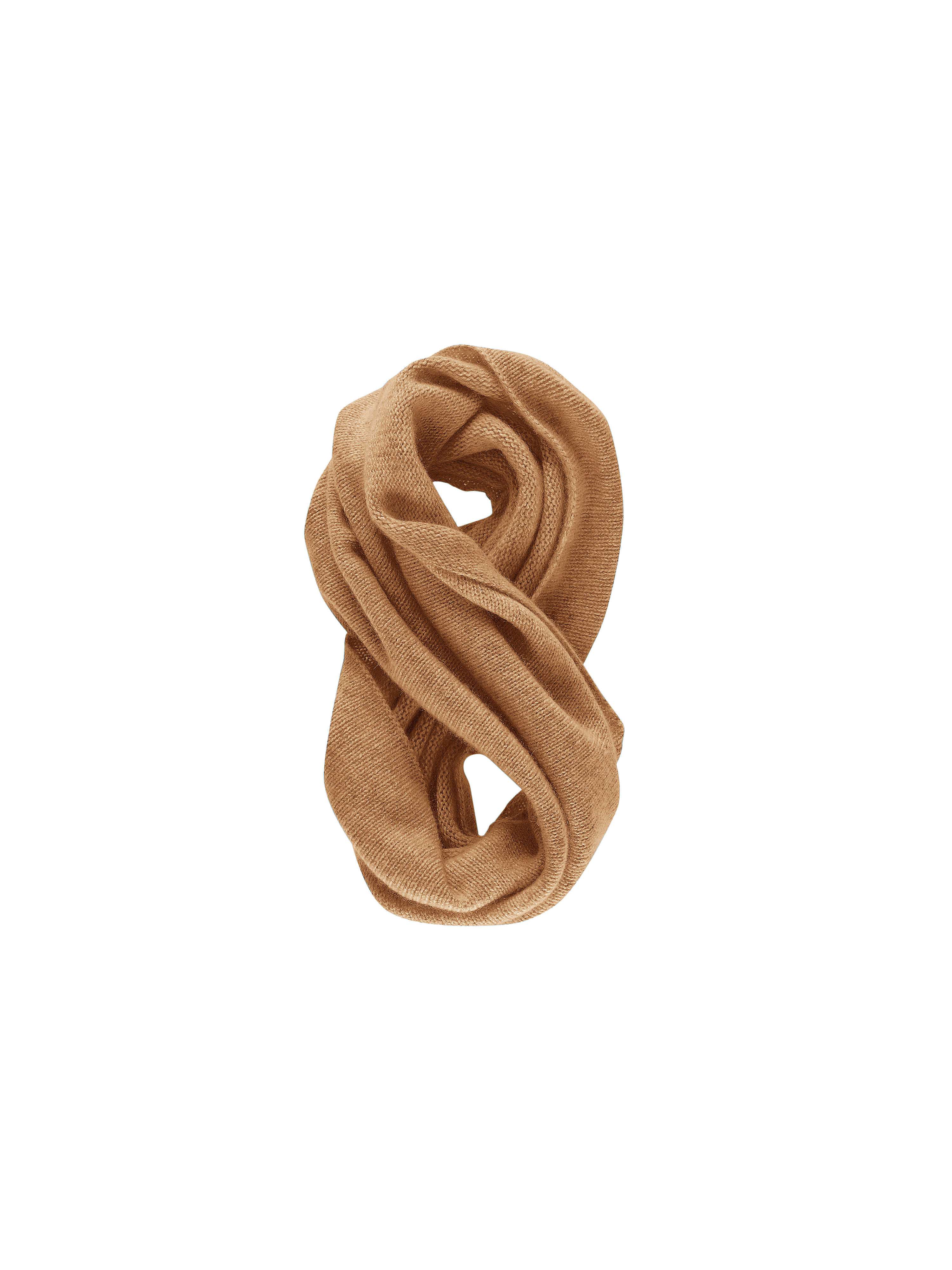 Image of Round scarf in 100% cashmere cashmere brown