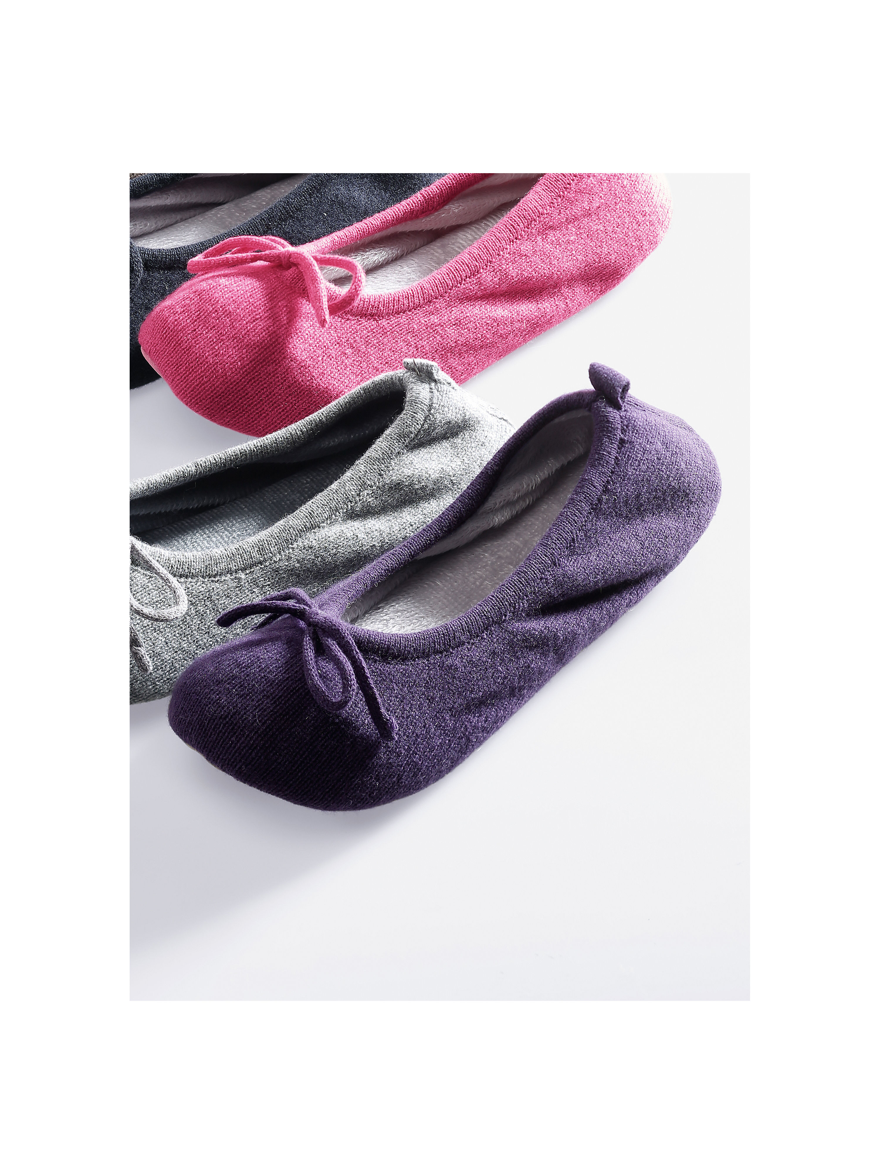 Image of Charming knitted slippers cashmere purple