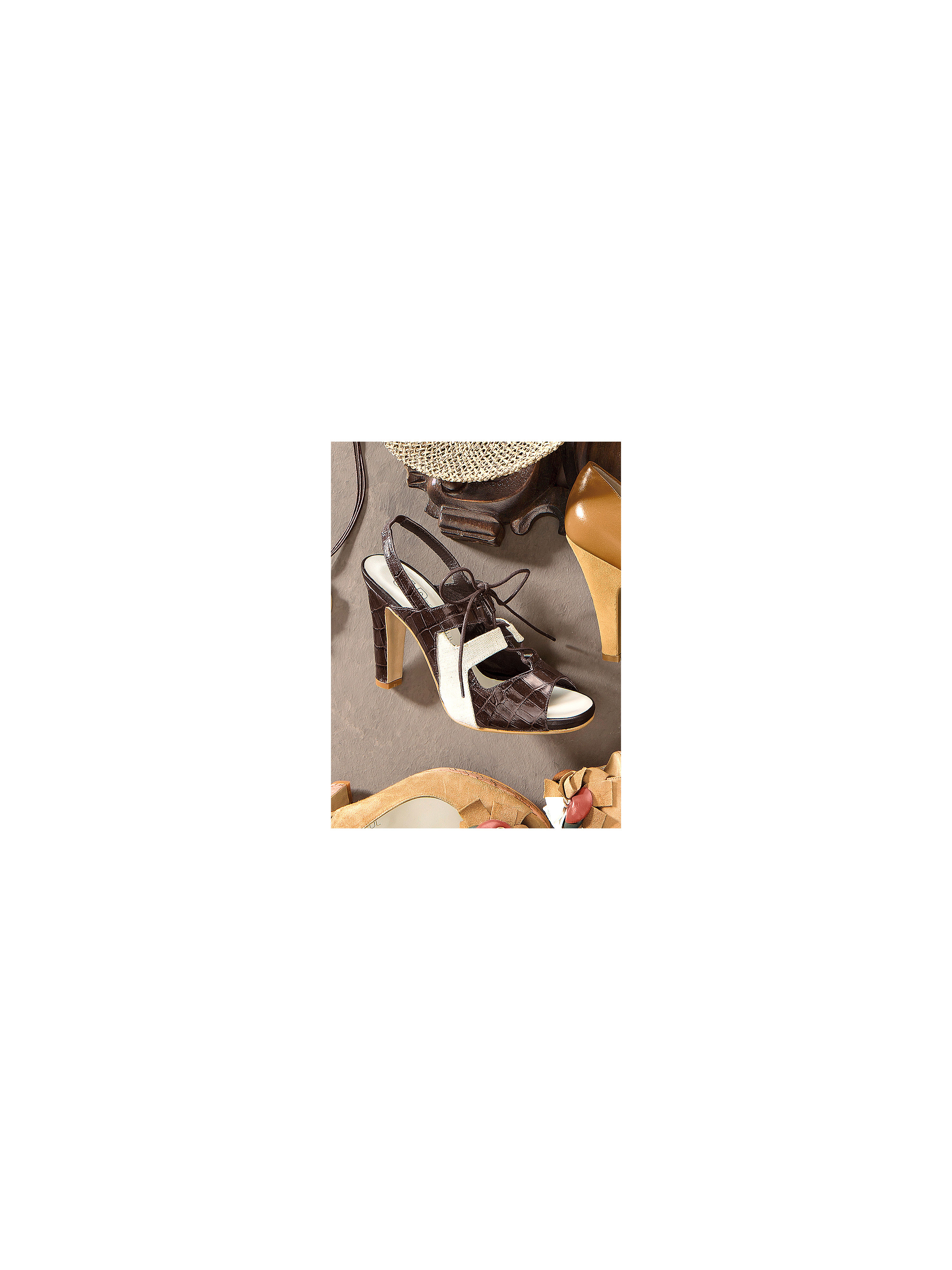 Image of Extravagant ankle-strap sandals Uta Raasch brown