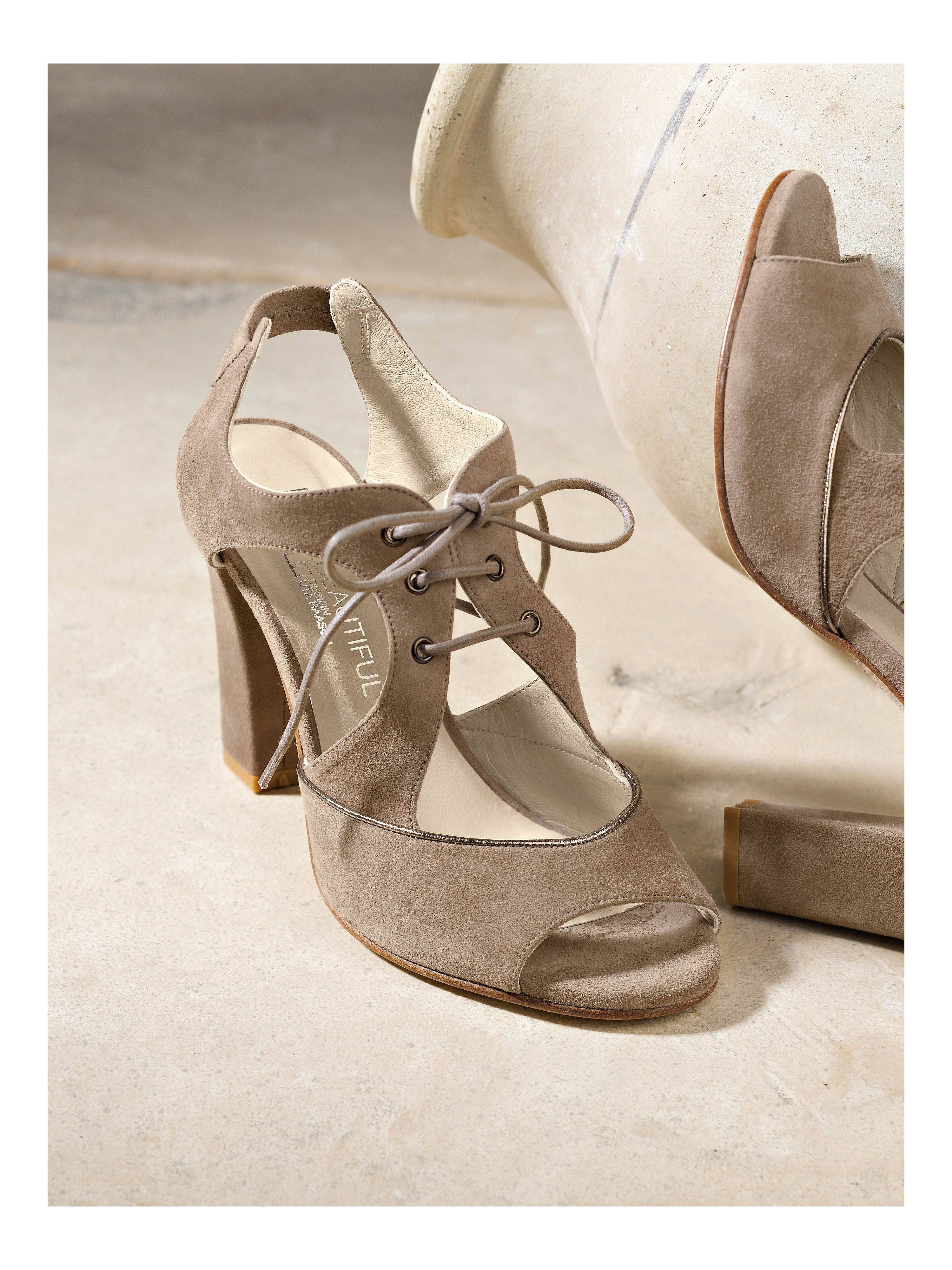 Image of Extravagant ankle-strap sandals Uta Raasch beige
