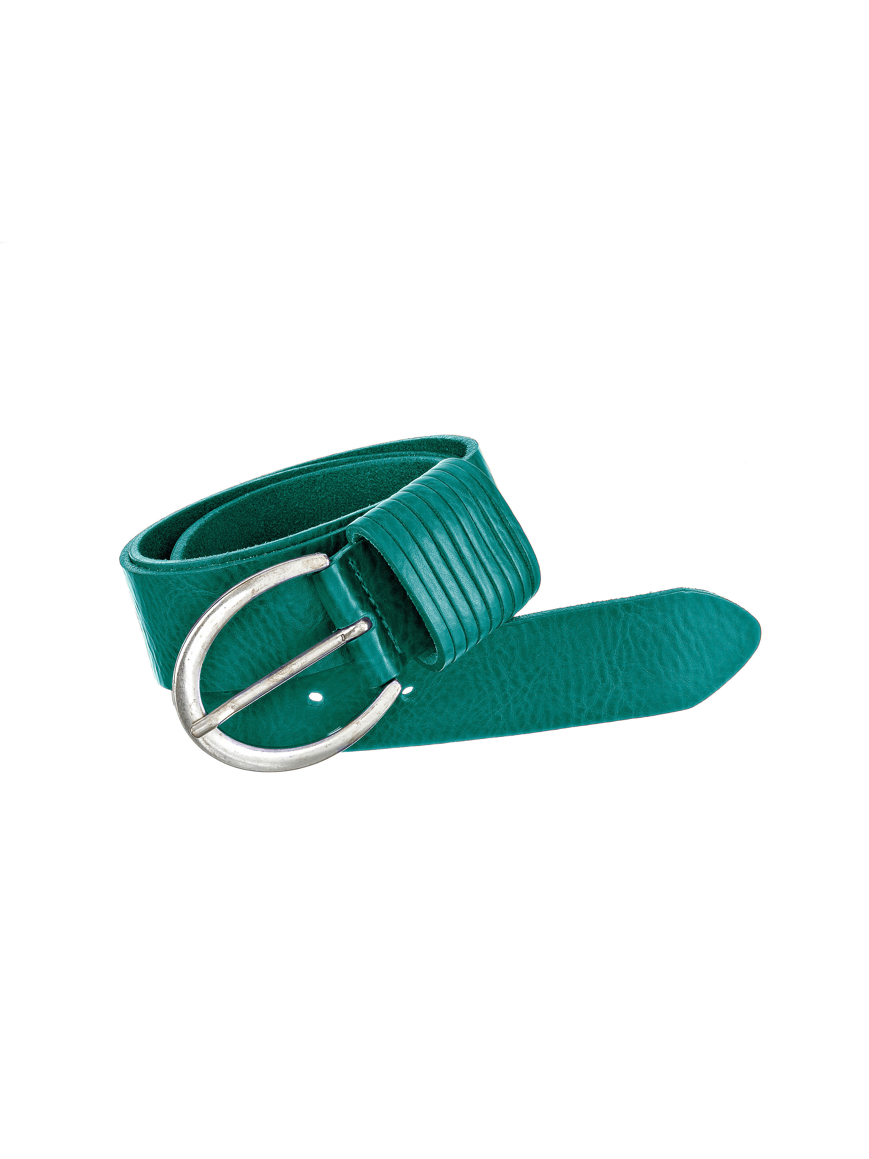 Image of Textured nappa leather belt Uta Raasch green