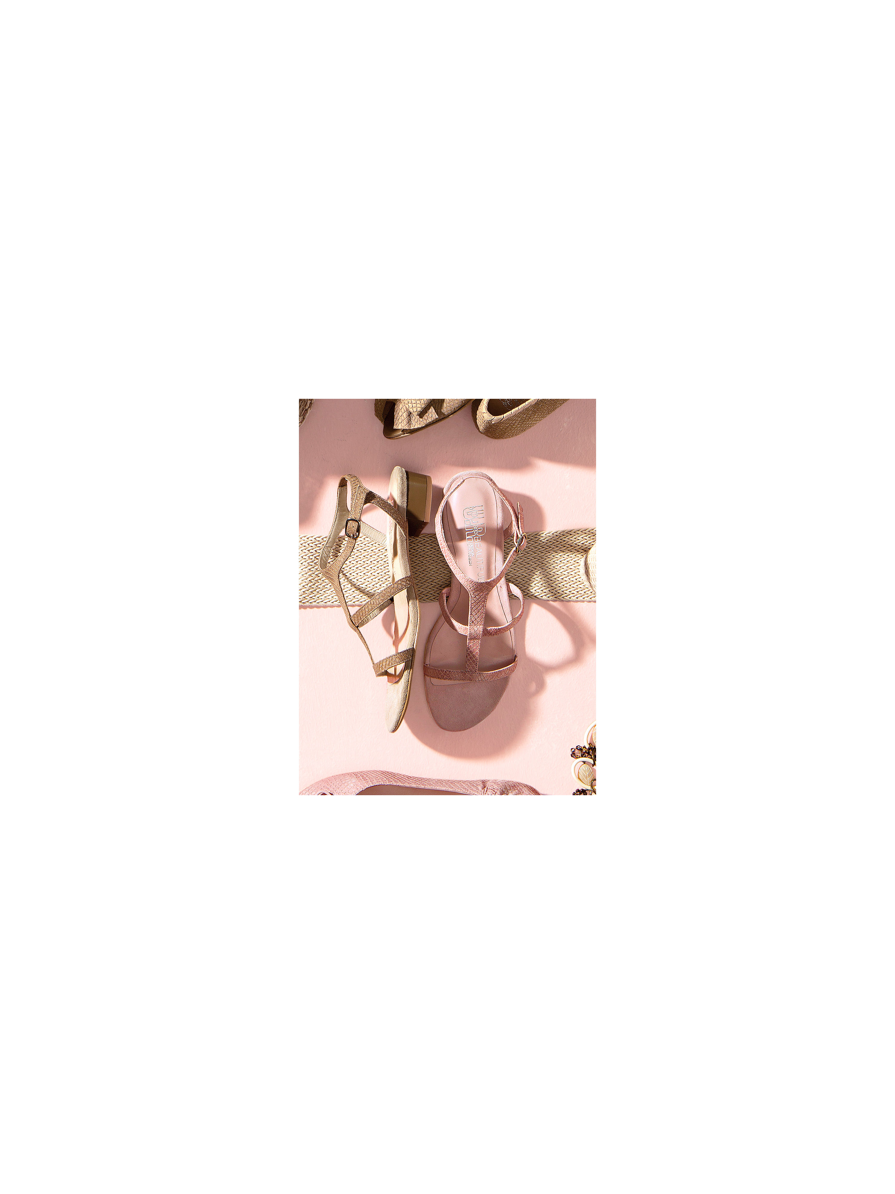 Image of Sandals made from kidskin nappa Uta Raasch pale pink