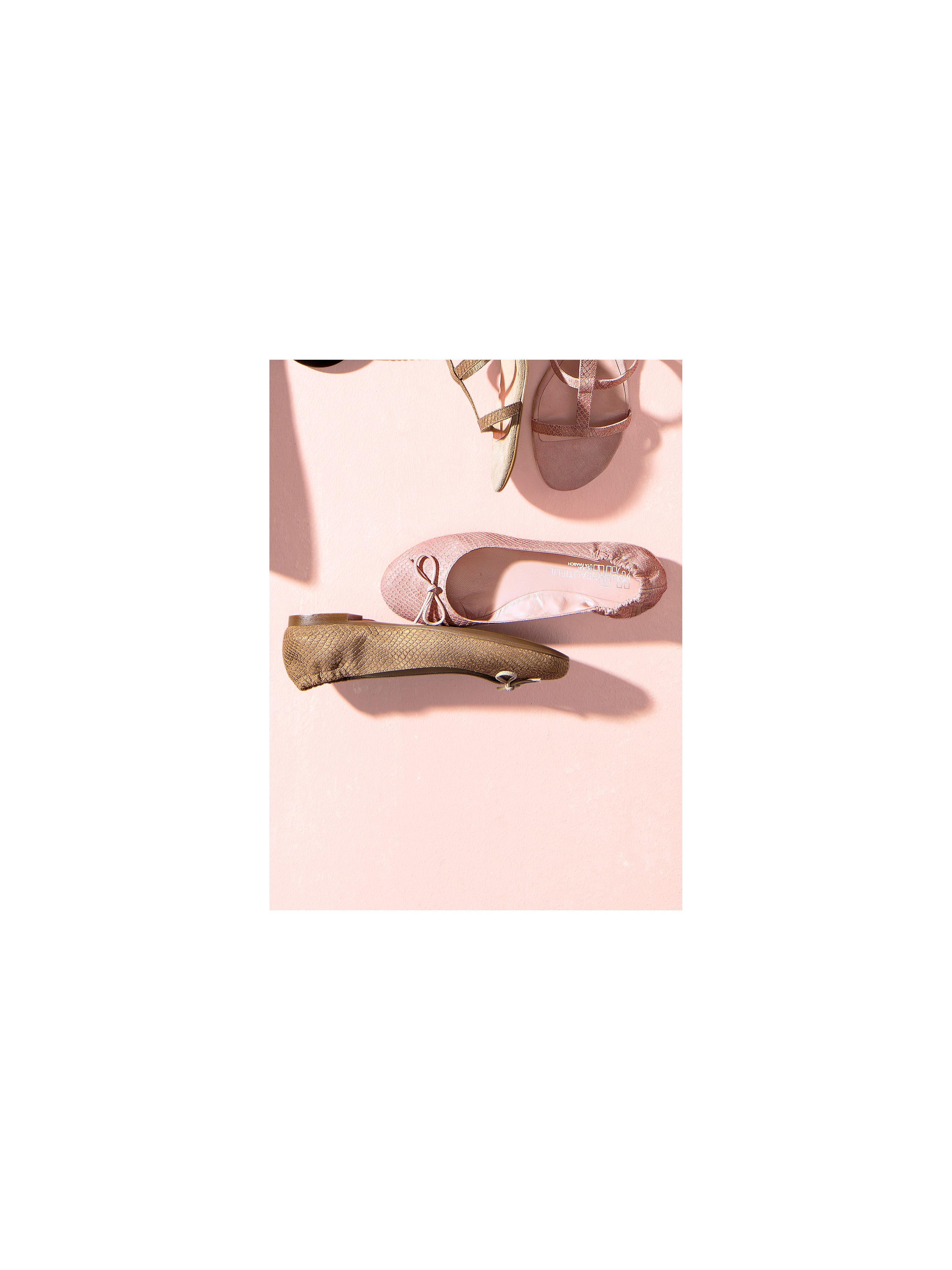 Image of Ballerinas made from soft kidskin nappa Uta Raasch pale pink