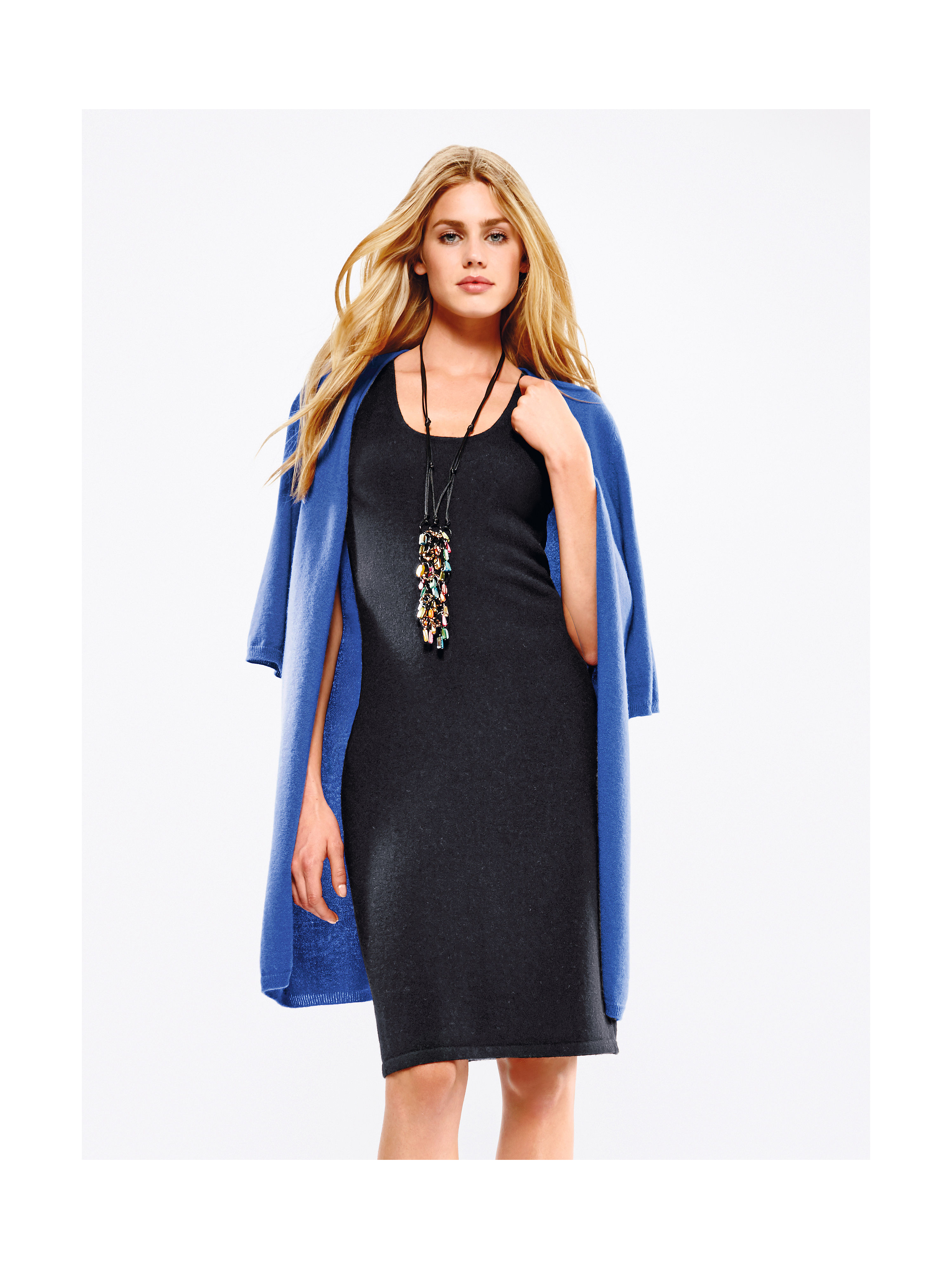 Image of Dress in 100% cashmere cashmere black