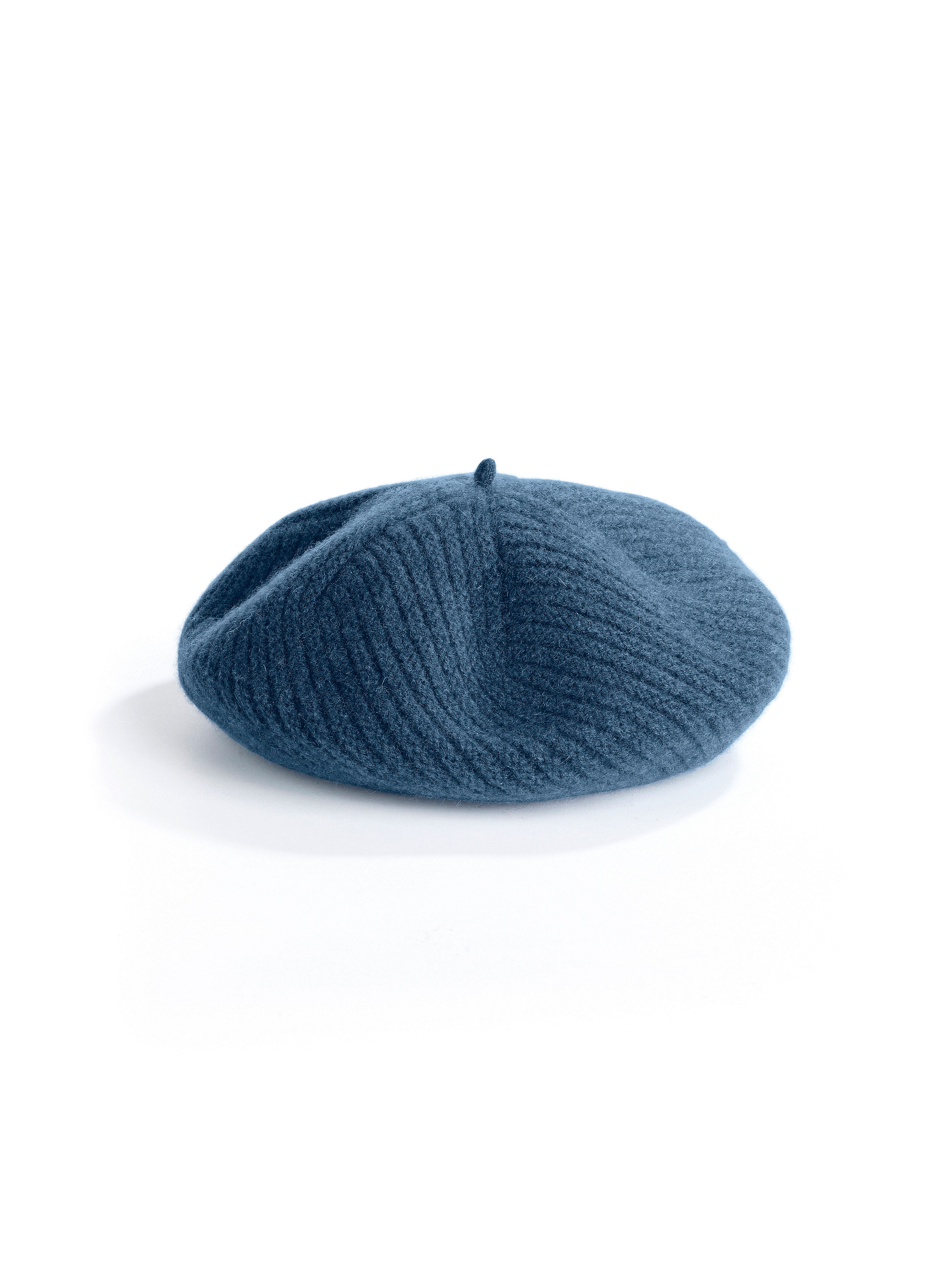 Image of Beret in 100% cashmere cashmere blue