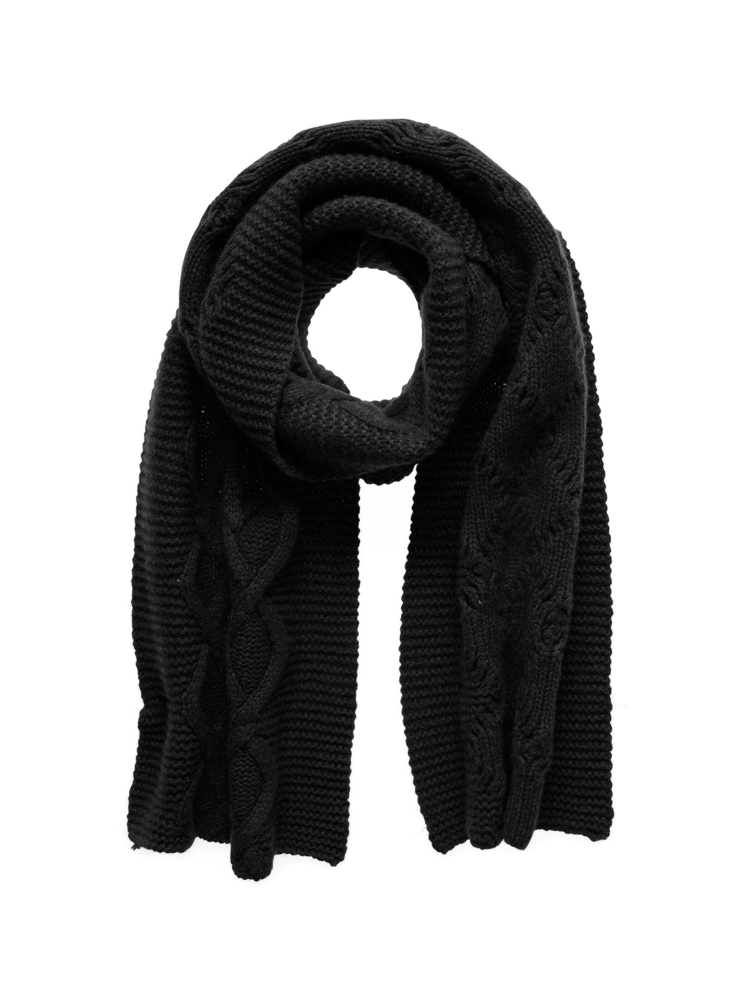 Image of Scarf in 100% cashmere cashmere black